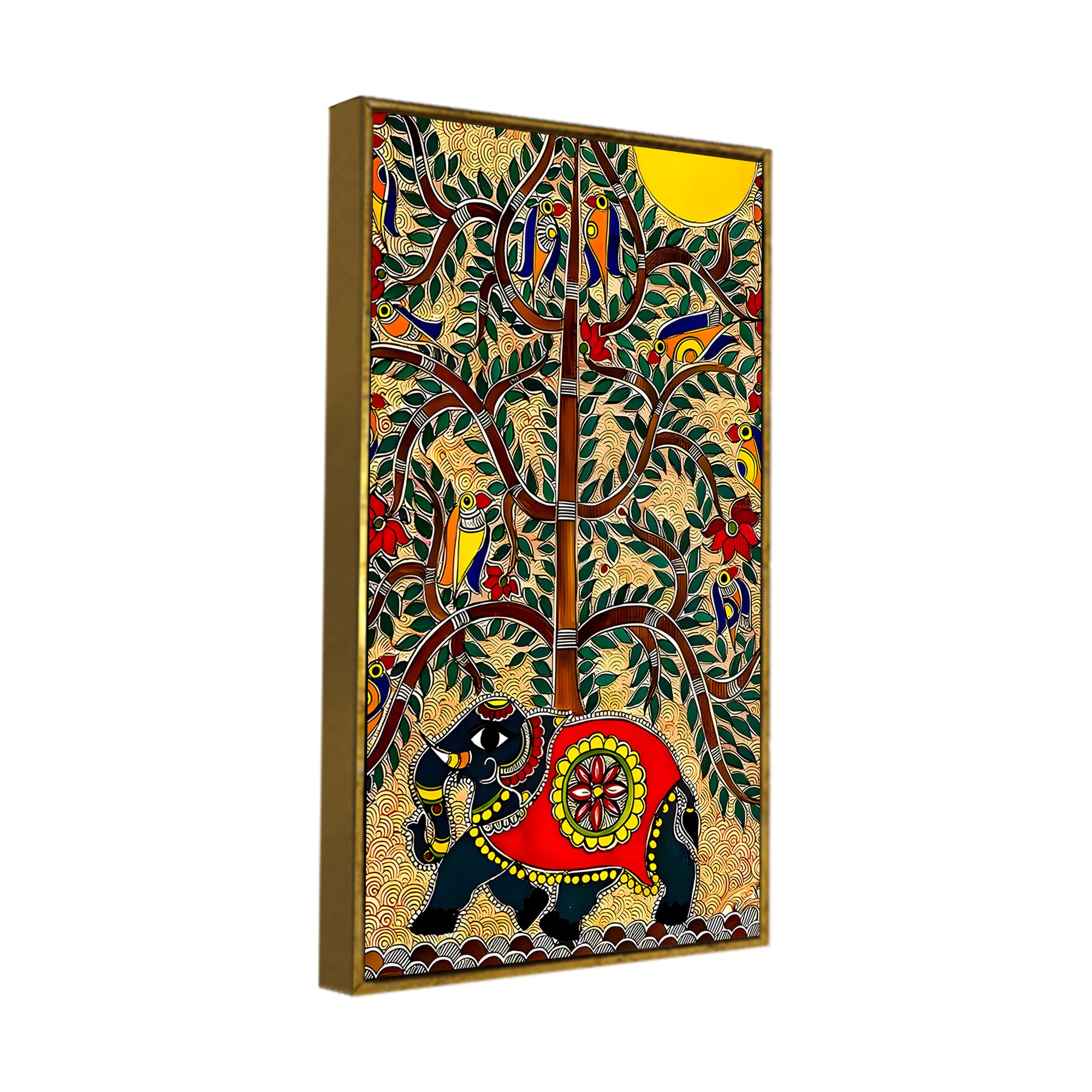 Decorative Elephant Canvas Wall Painting | Nature Inspired Wall Décor