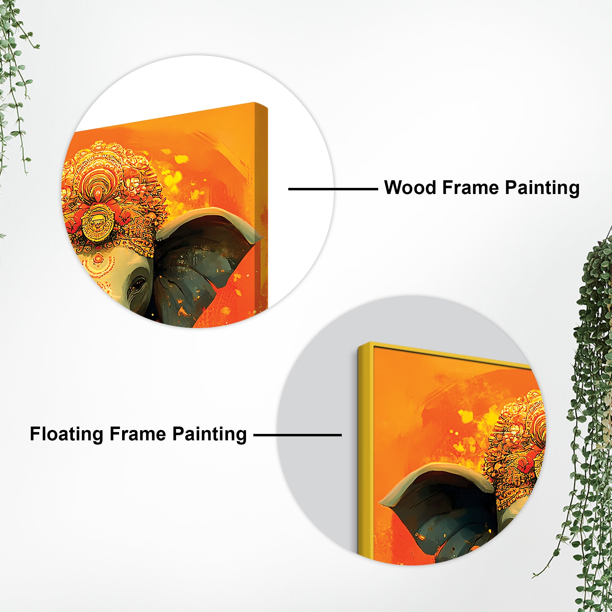 Decorative Ganesh Ji Hindu Wall Painting for Home