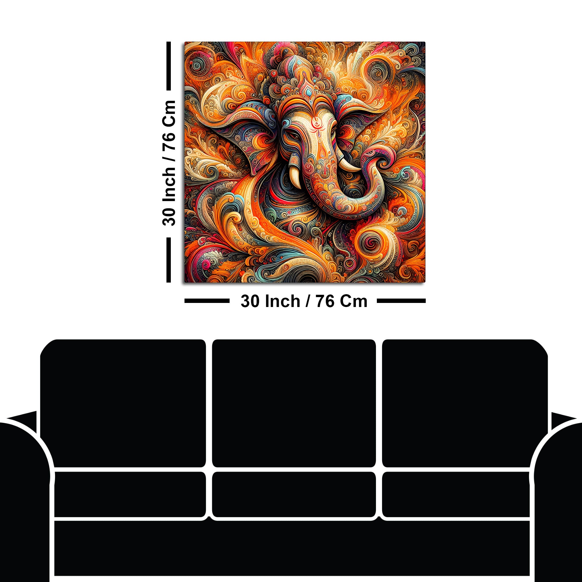 Decorative Ganesh Ji Painting