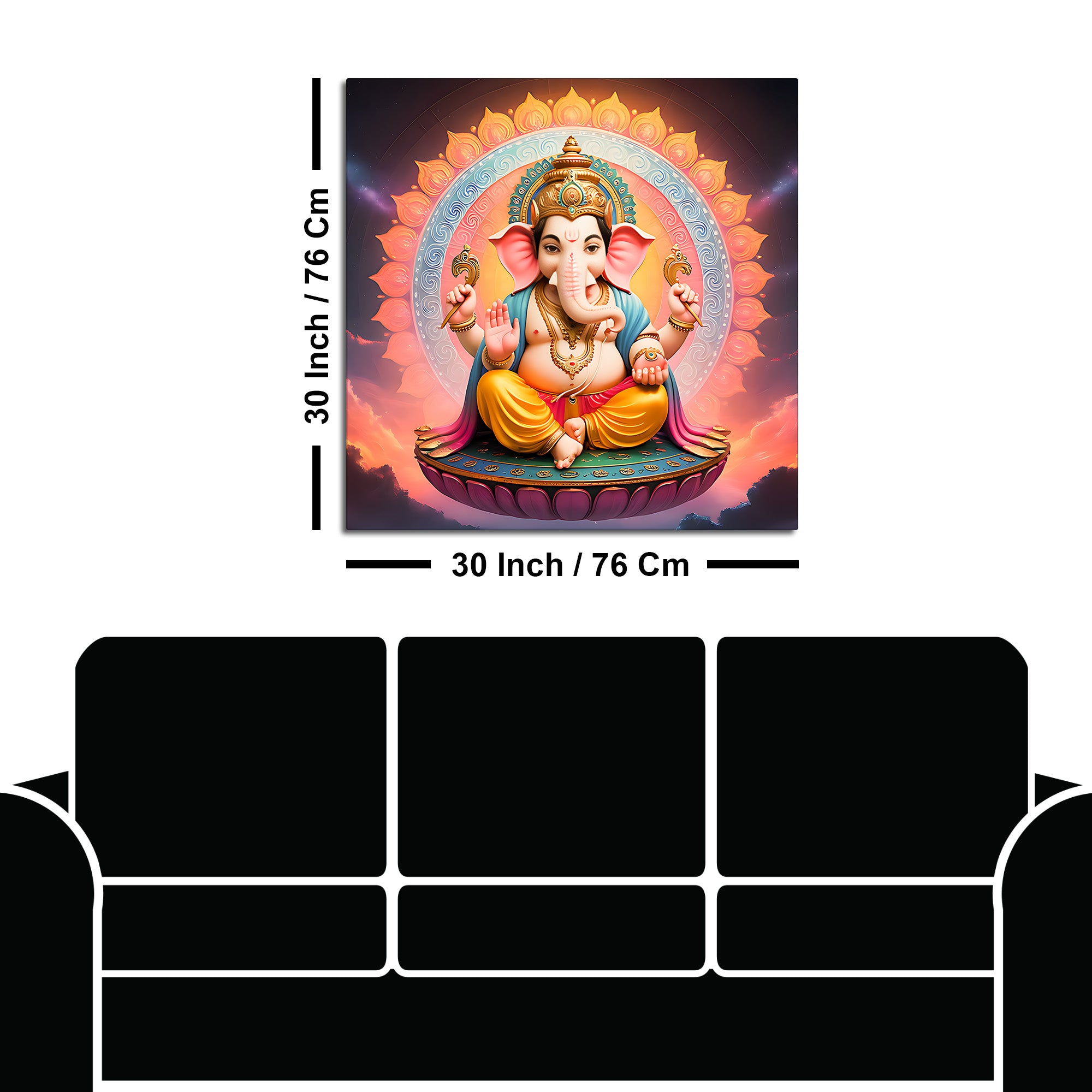 Decorative Hindu God Ganesha Painting