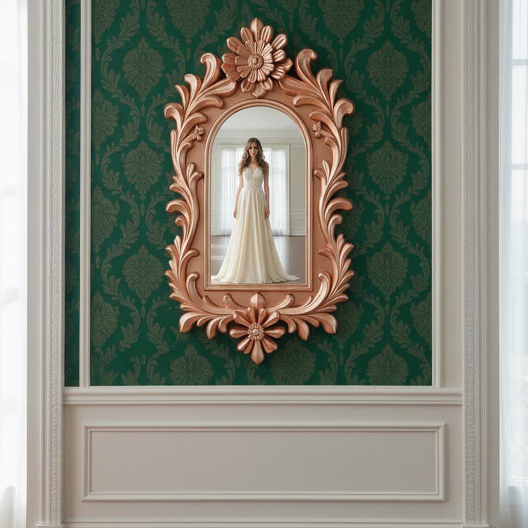 designer-3d-wall-mirror-classic-floral-frame-mirror