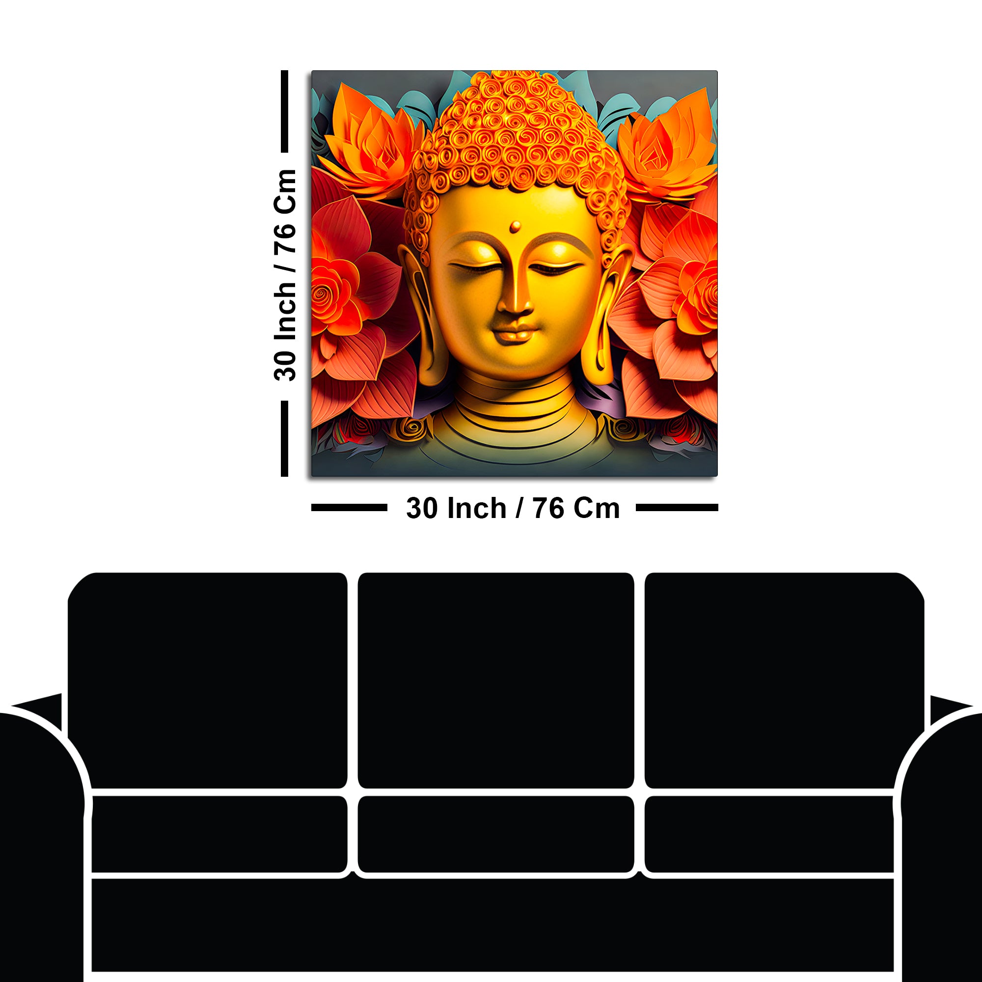 Designer Buddha Canvas Wall Painting for Stylish Interiors