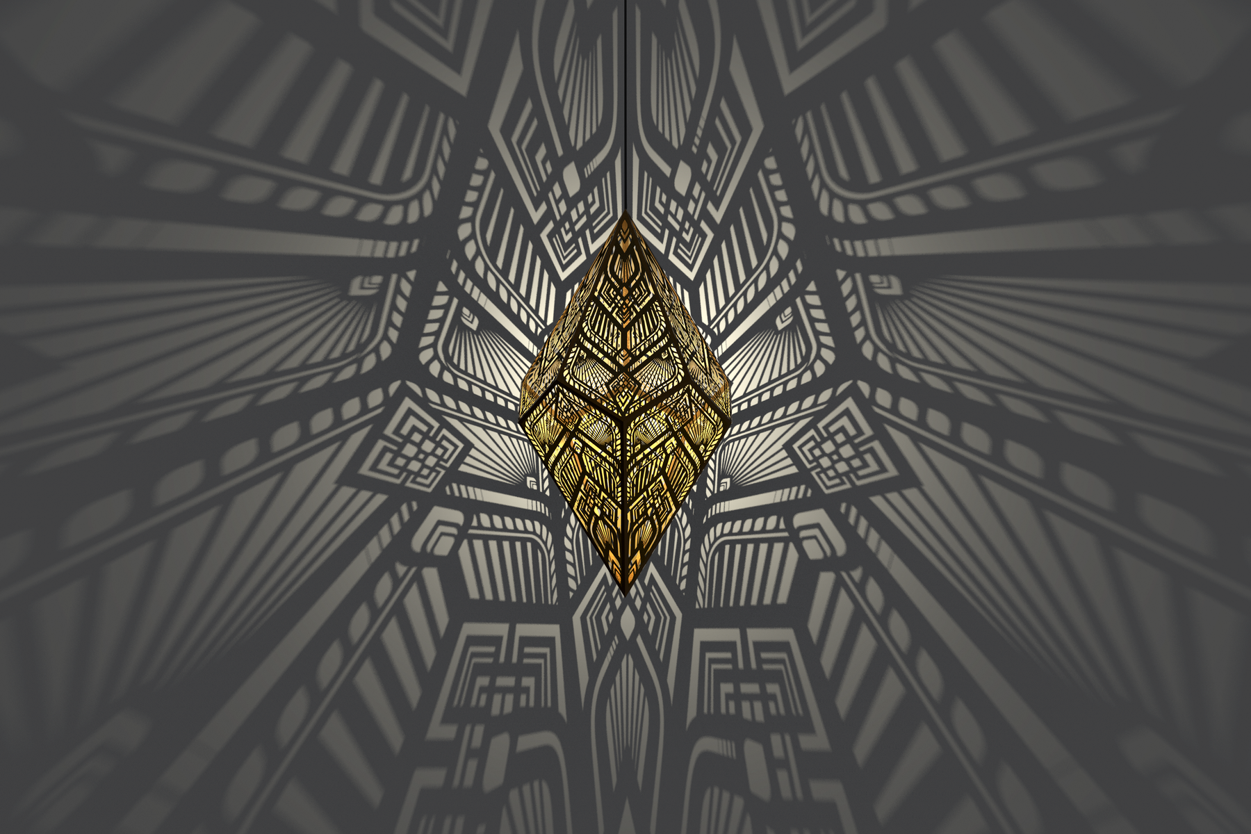 Designer Laser-Cut Hanging Lamp