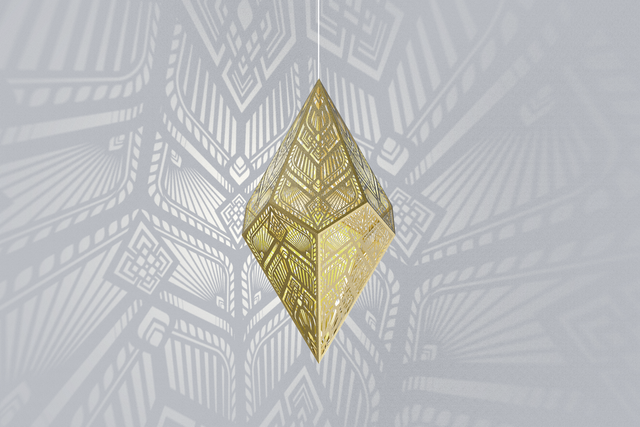 Designer Laser-Cut Hanging Lamp