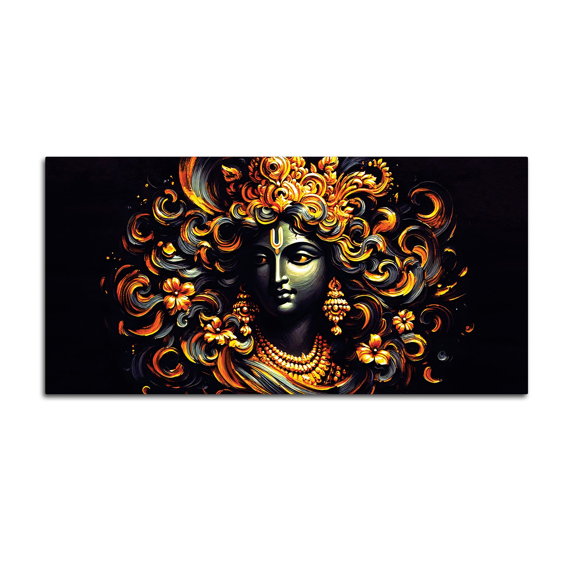 Designer Lord Krishna Canvas Painting for Luxury Wall Decoration