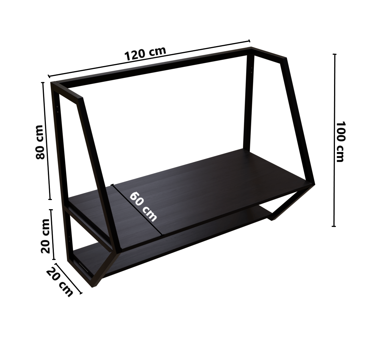 Designer Wooden Wall Mounted Desk for Books & Decor