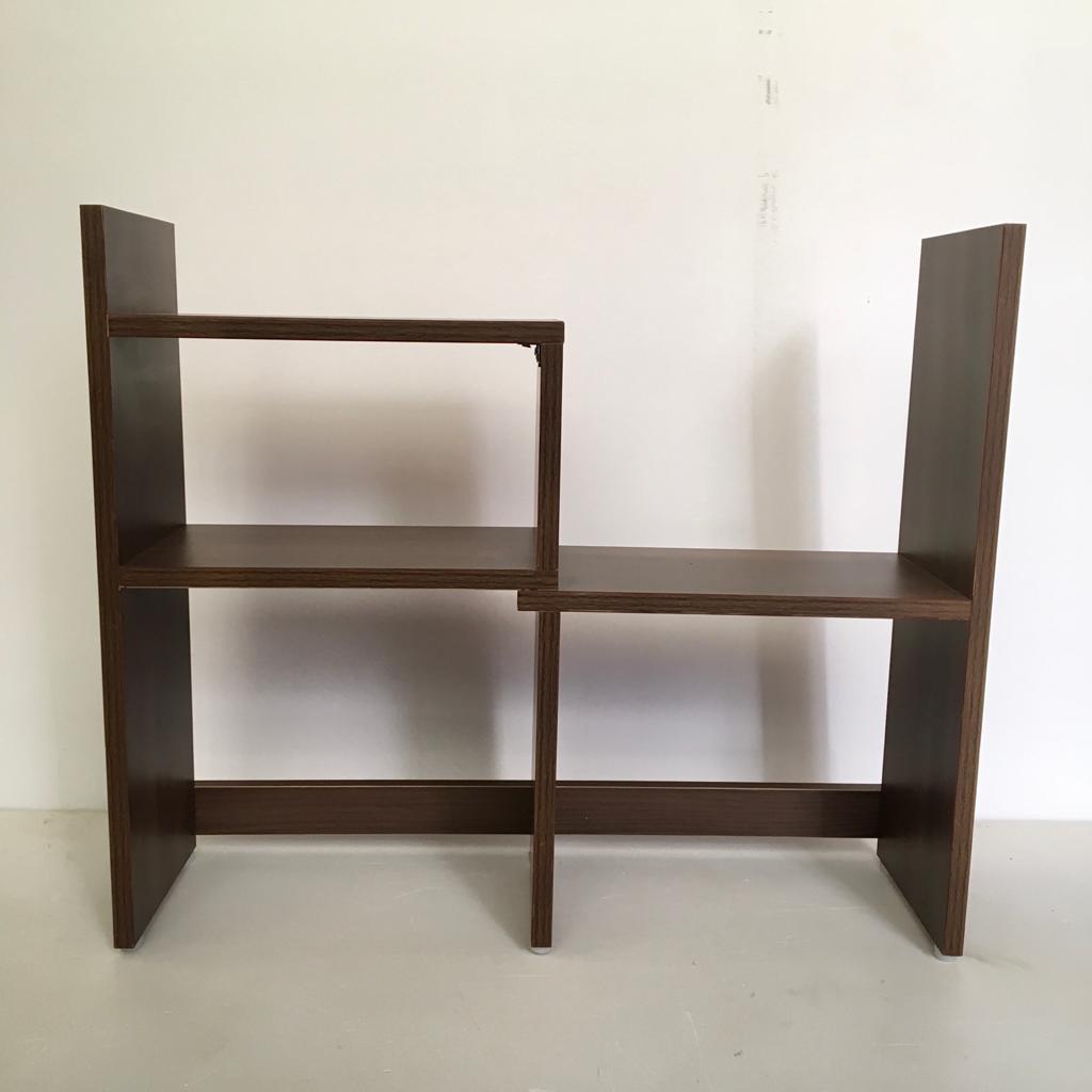 Desktop Wooden Book Rack | Office Desk Organizer & Storage Shelf