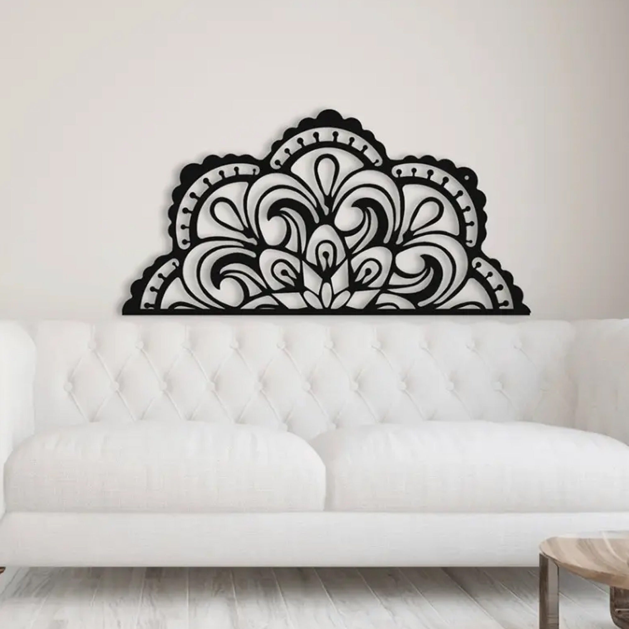Devided Mandal Pattern Design Metal Art Wall Decor
