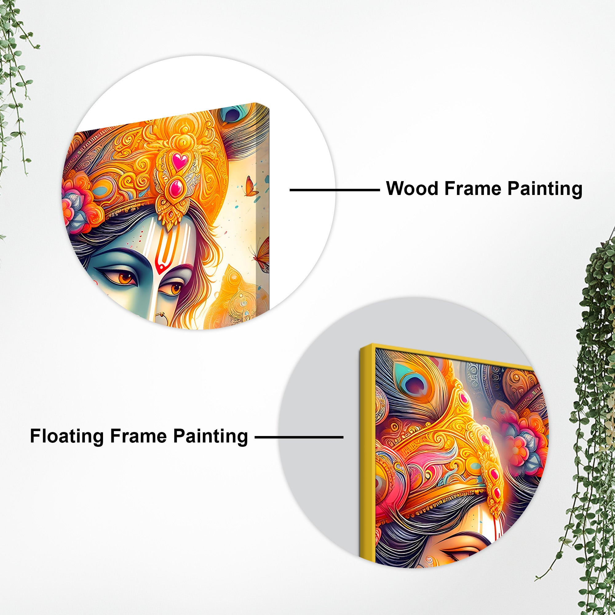 Divine & Colorful Radha Krishna Premium Canvas Wall Painting For Home & Office