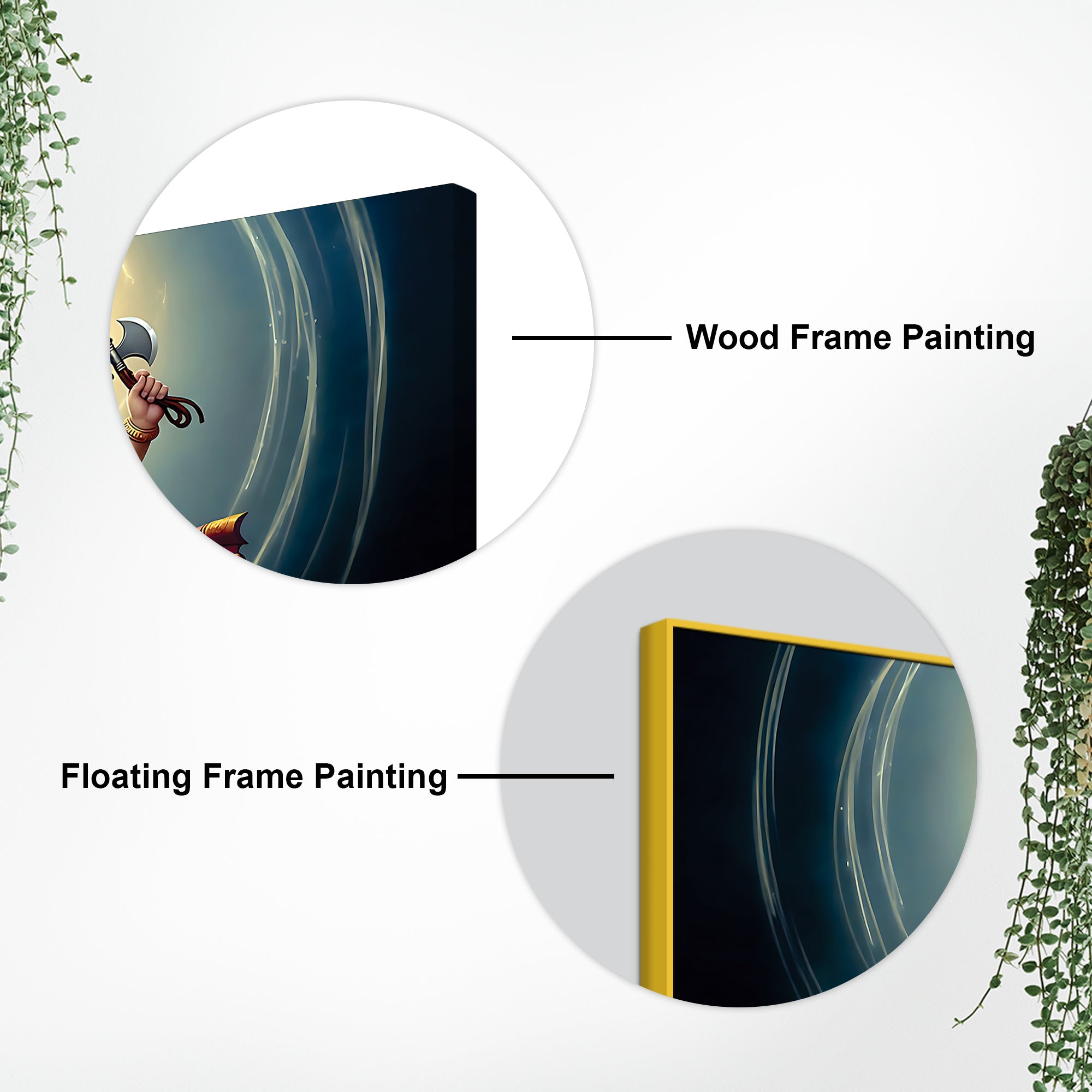 Divine Dancing Vighnaharta Ganpati Bappa Canvas Wall Painting for Home & Pooja Spaces – Modern Religious Wall Decor