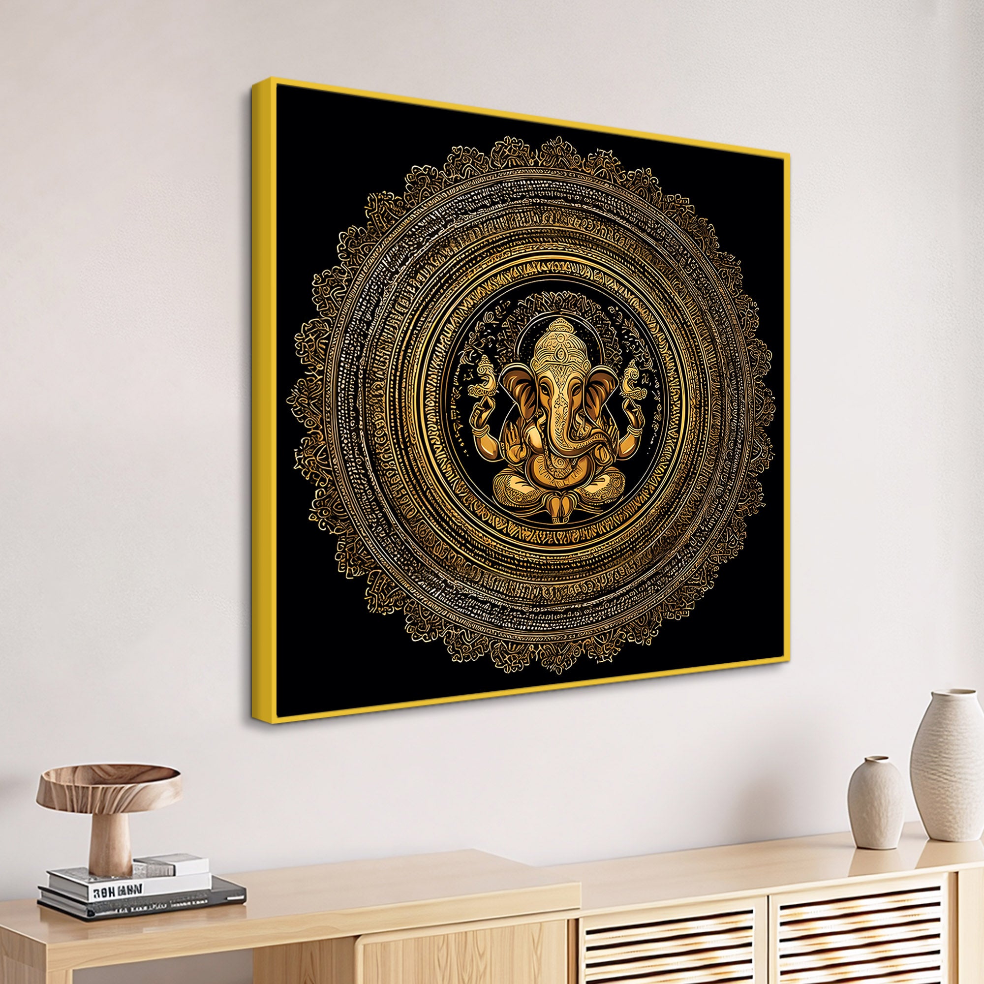 Divine Ganesha Canvas Painting