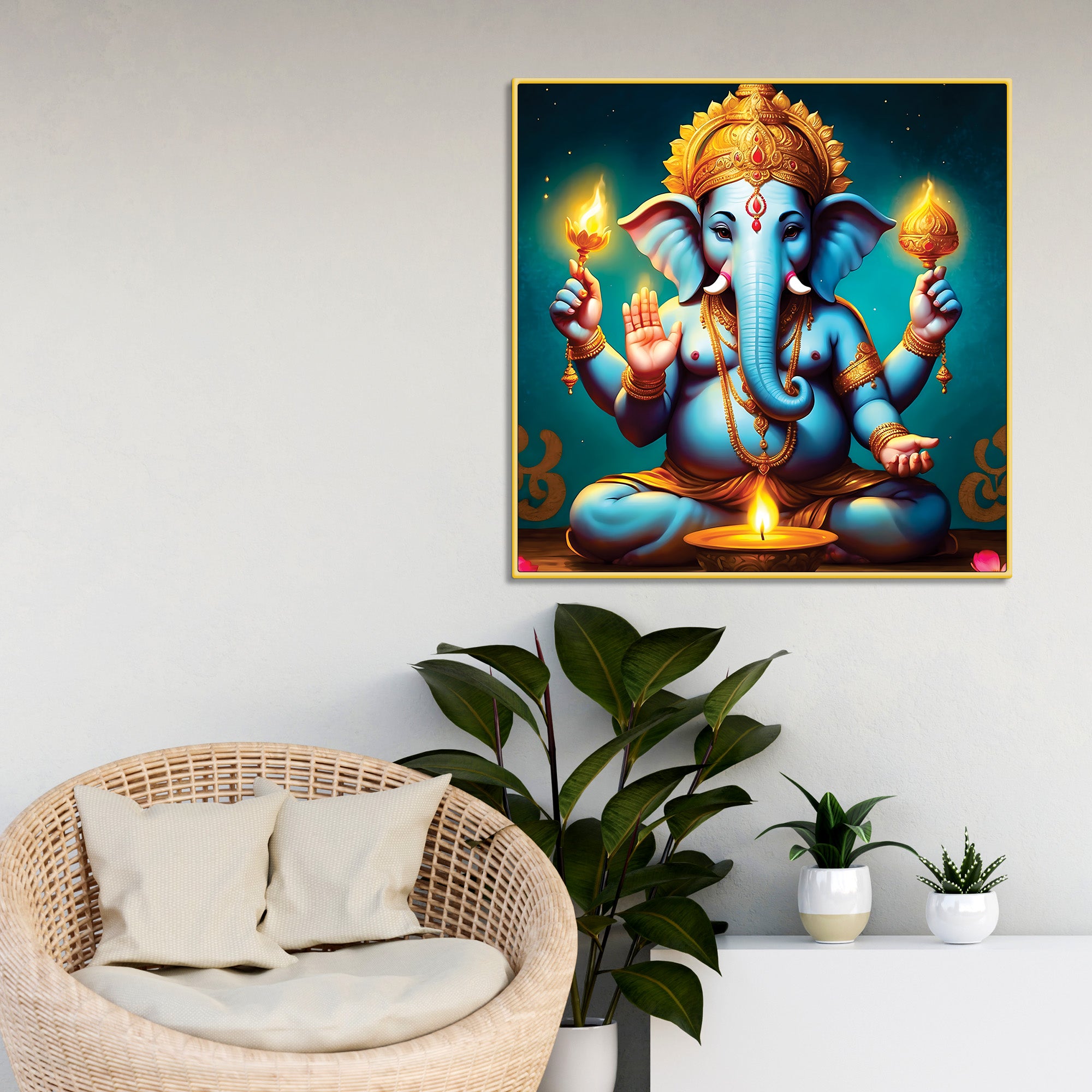 Divine Ganesha Wall Painting