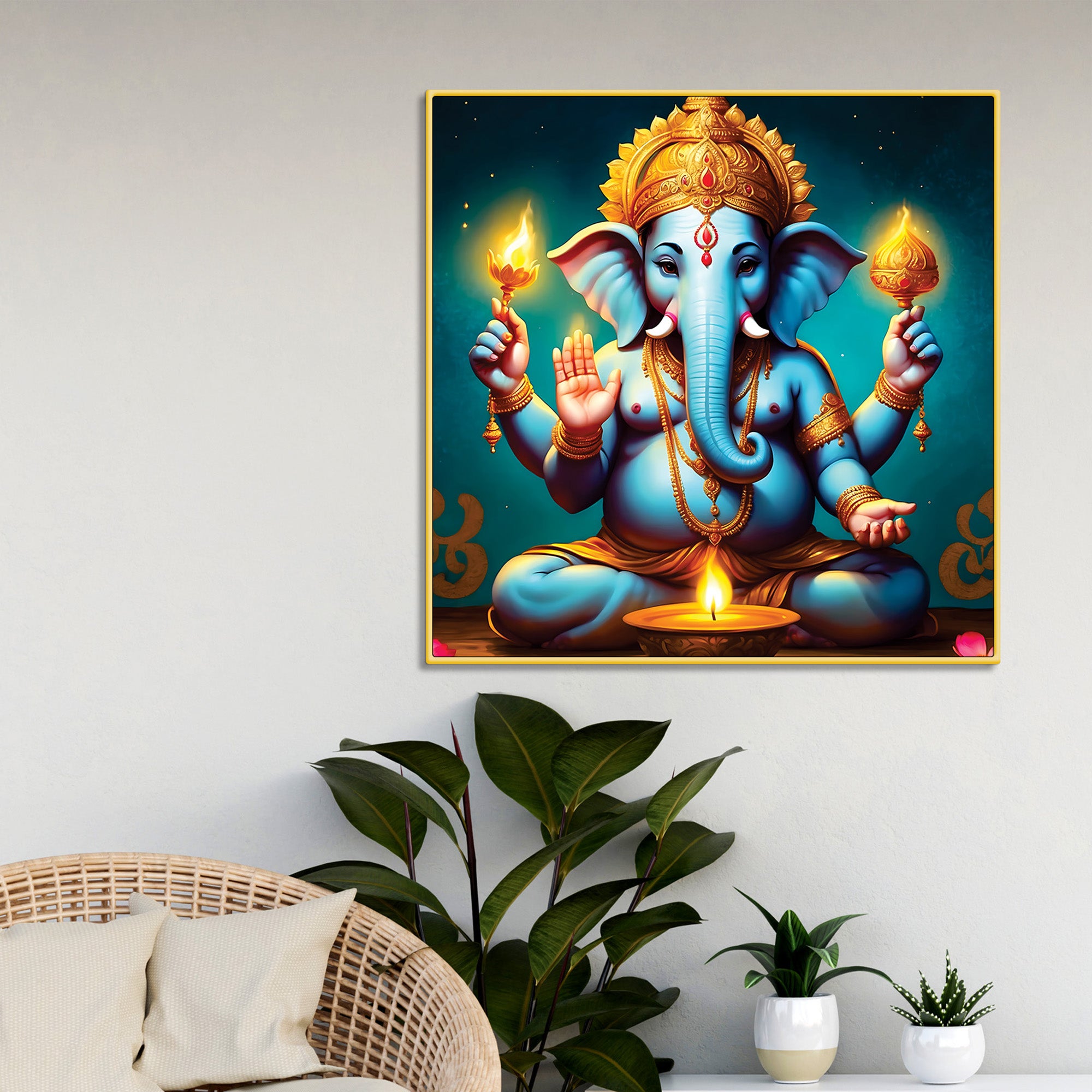 Divine Ganesha Wall Painting