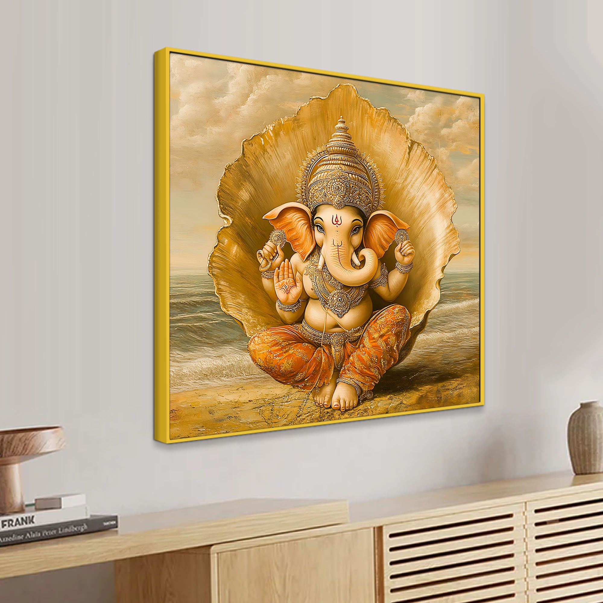 Divine Ganpati Wall Décor Painting for Home & Office