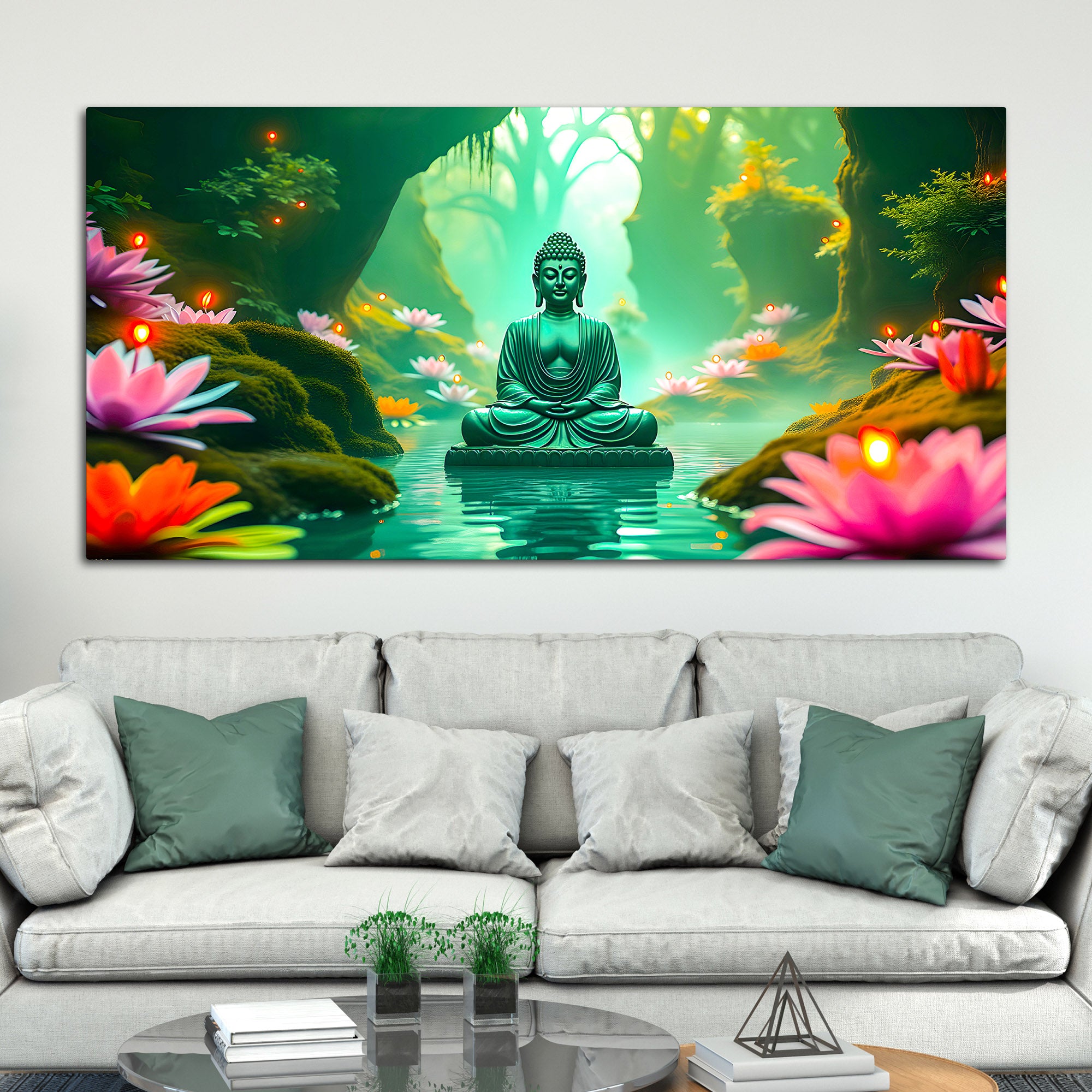 Divine Gautam Buddha Canvas Painting for Peaceful Home Décor