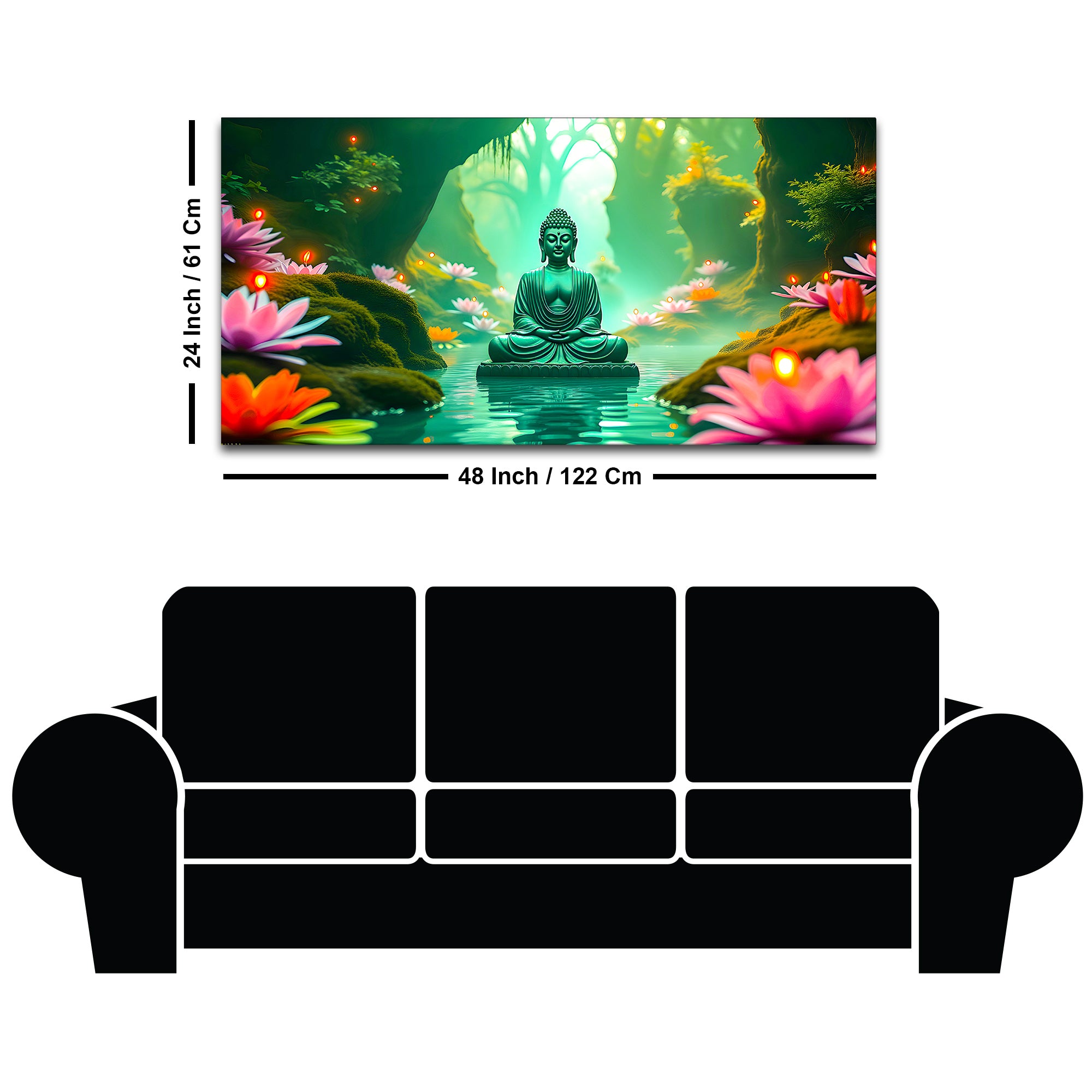 Divine Gautam Buddha Canvas Painting for Peaceful Home Décor