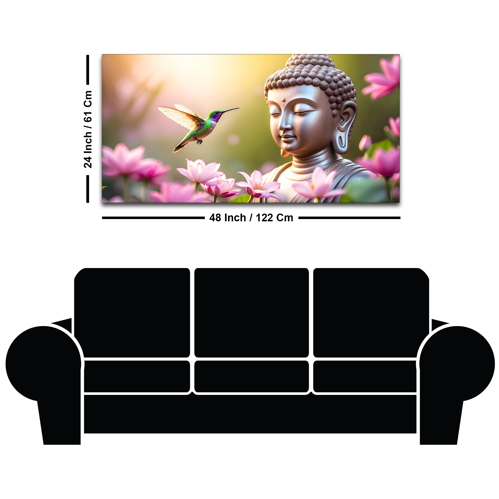 Divine Gautam Buddha Canvas Painting for Wall Decoration