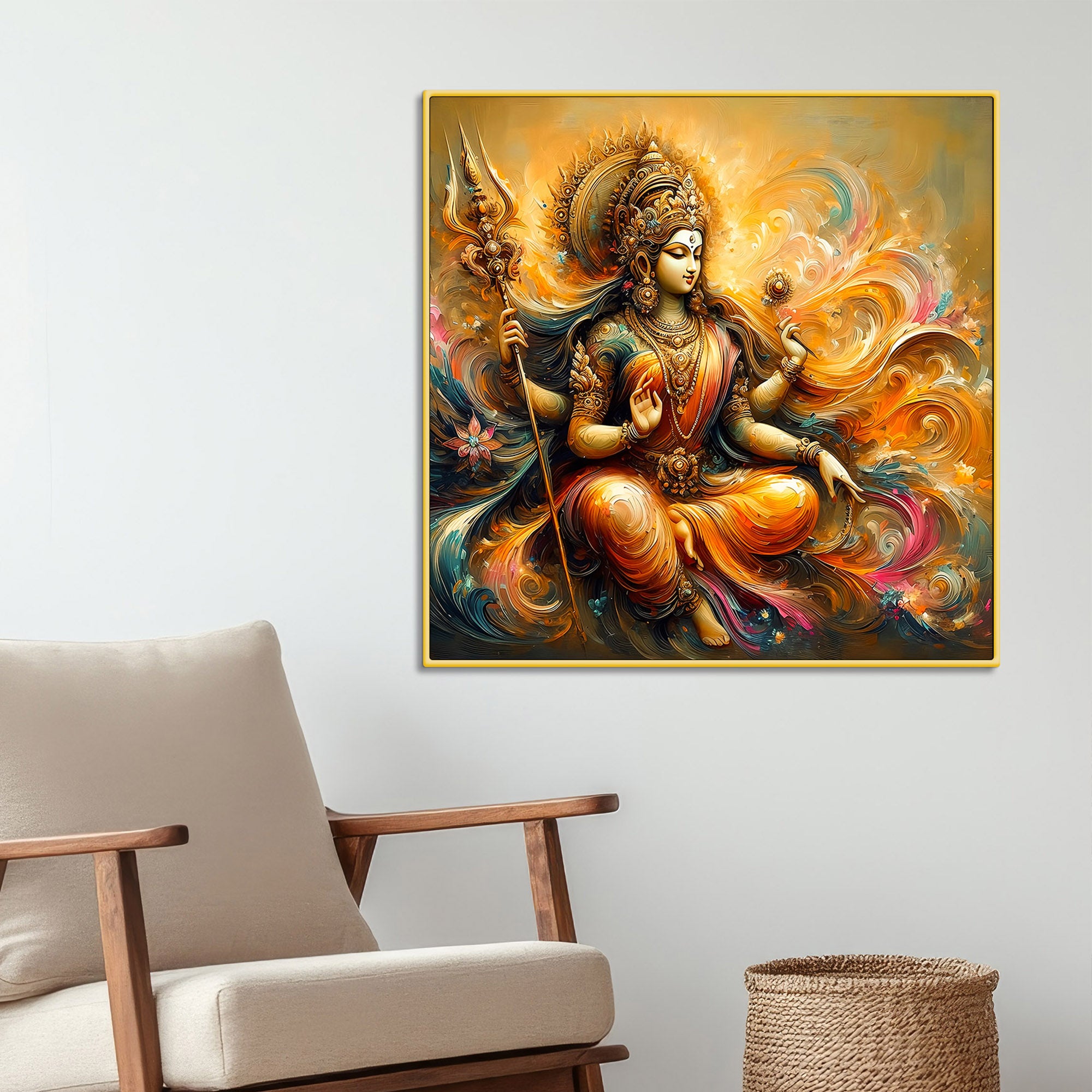 Divine Goddess Durga Premium Wall Painting