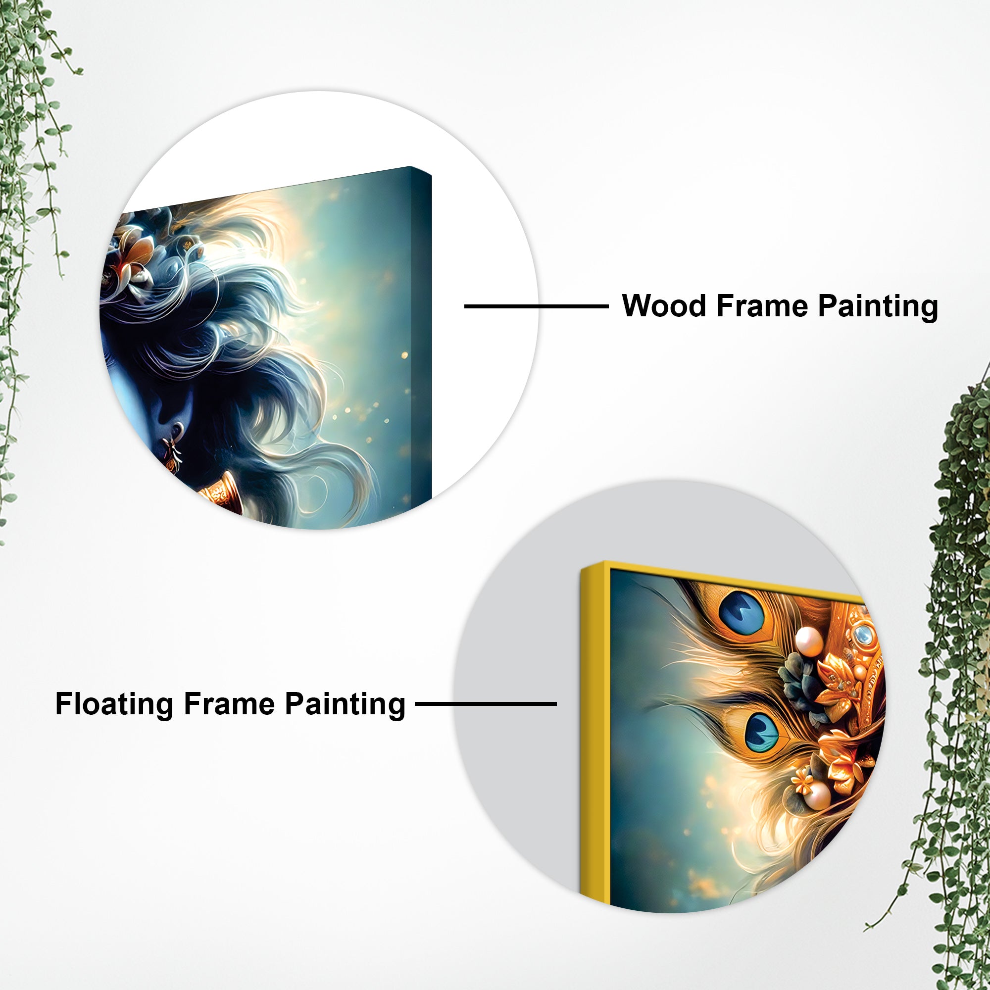 Divine Krishna Canvas Painting for Elegant Living Room Wall