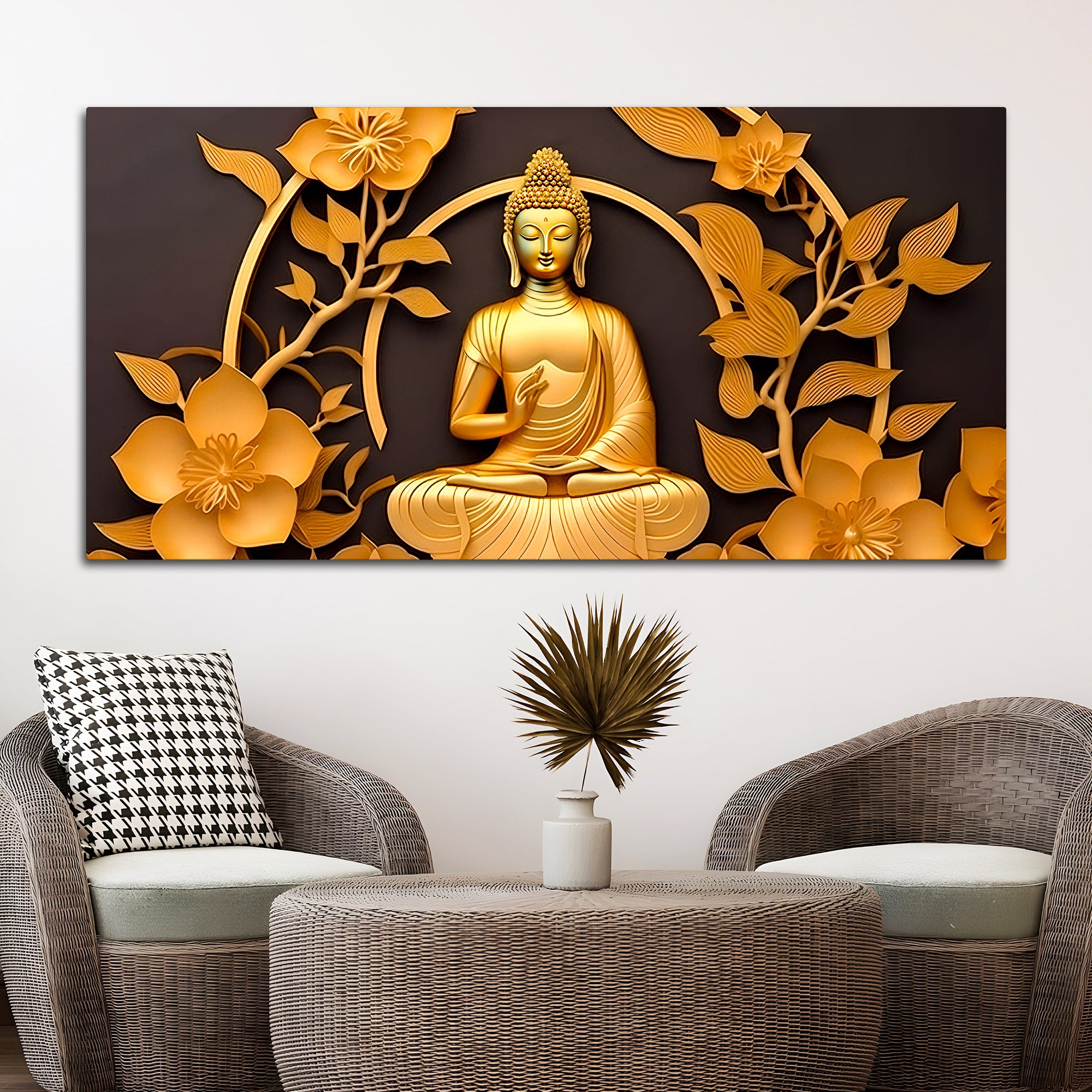 Divine Lord Buddha Canvas Wall Décor Painting