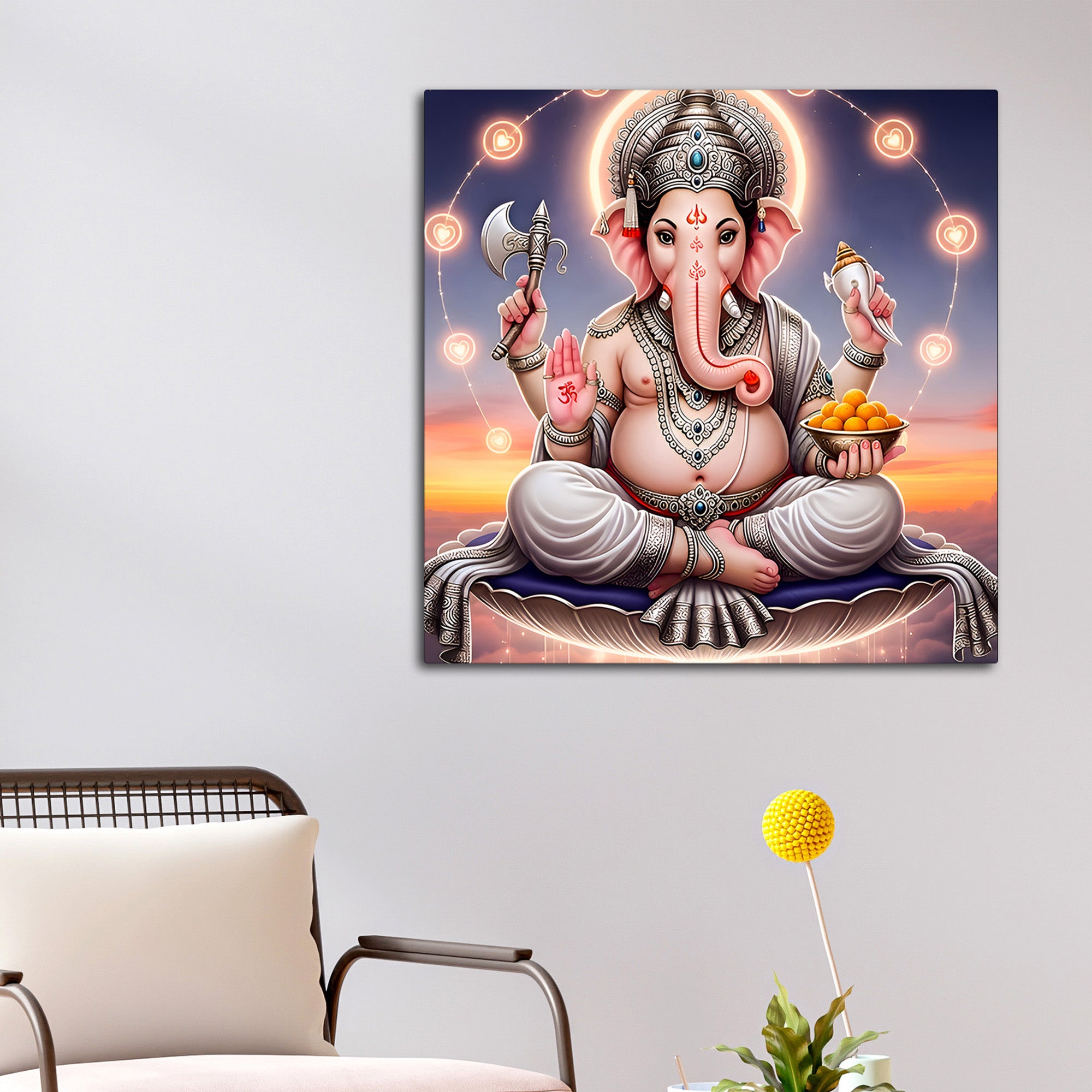 Divine Lord Ganesh Ji Wall Painting