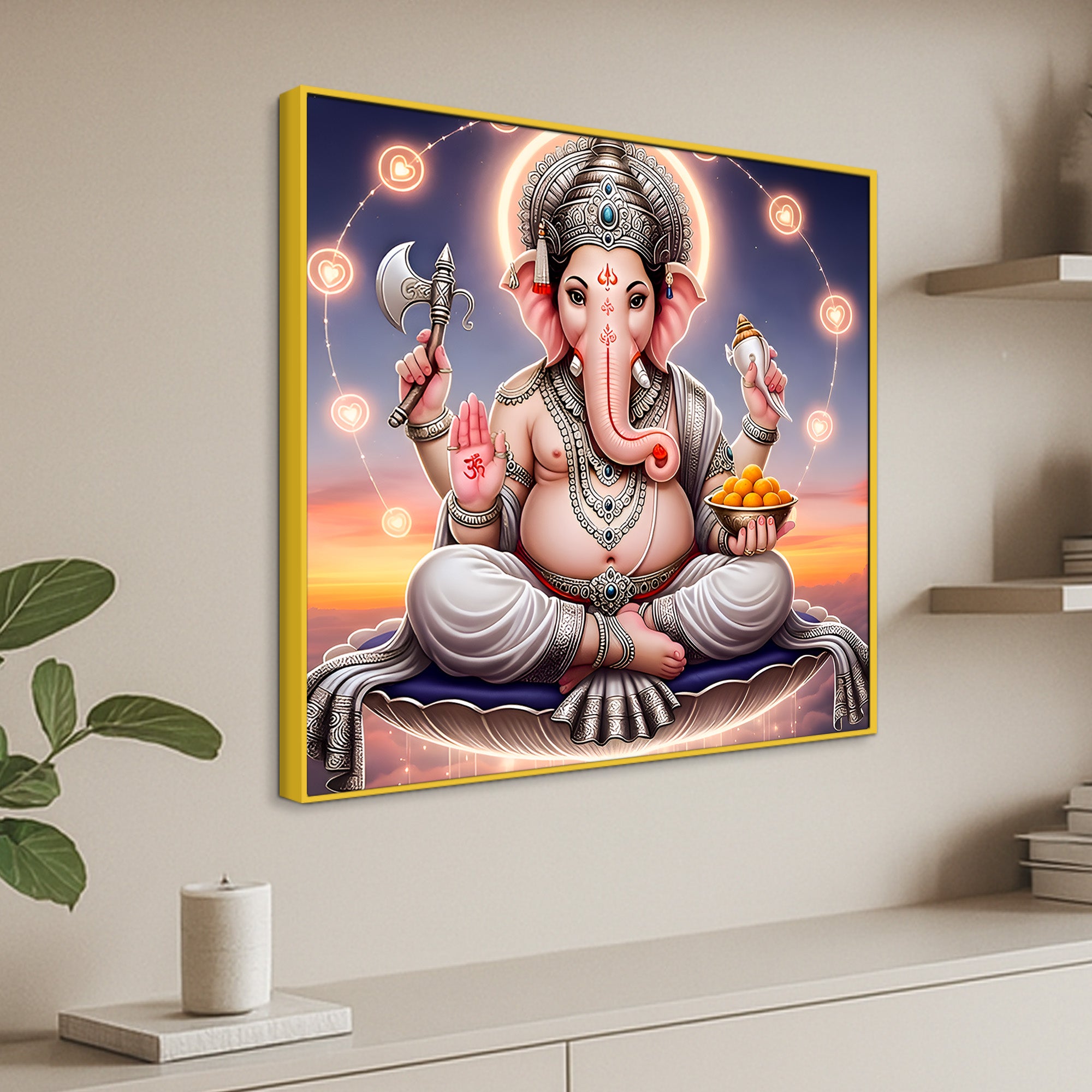 Divine Lord Ganesh Ji Wall Painting