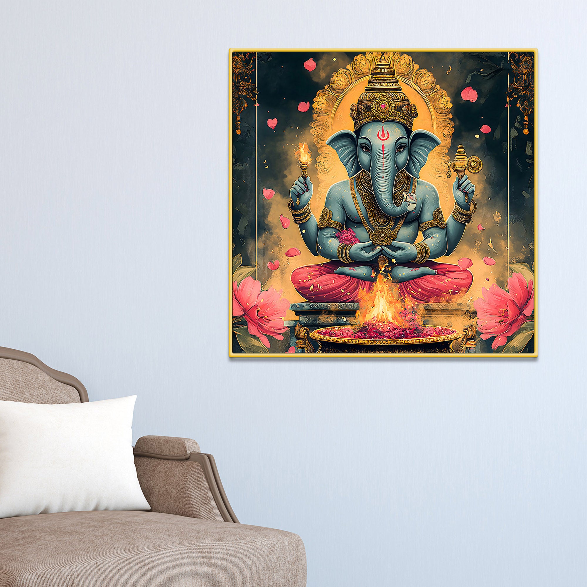 Divine Lord Ganesha Home Decoration Painting