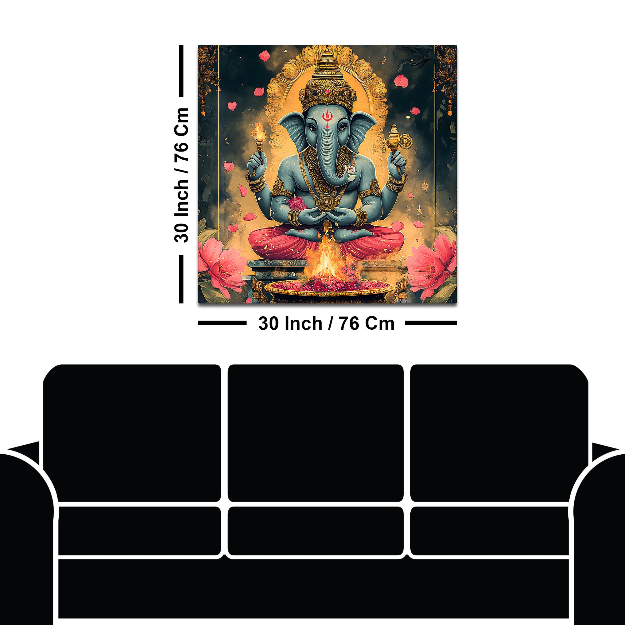 Divine Lord Ganesha Home Decoration Painting