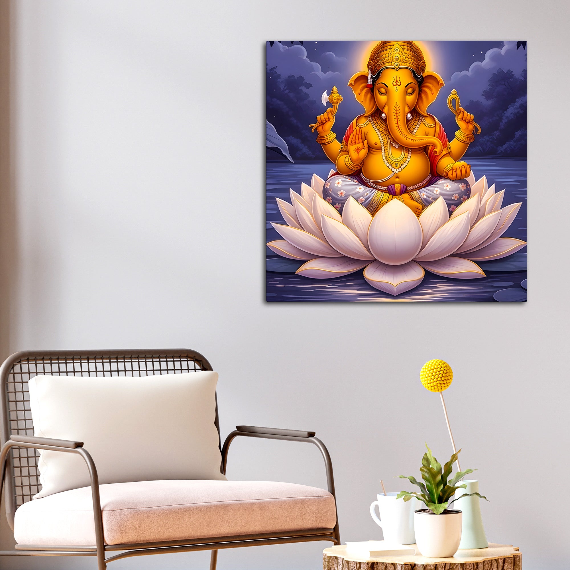 Divine Lord Ganesha Wall Décor Painting