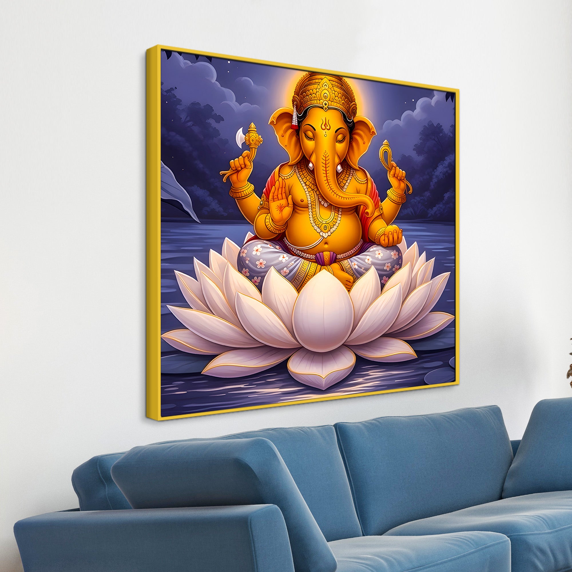 Divine Lord Ganesha Wall Décor Painting