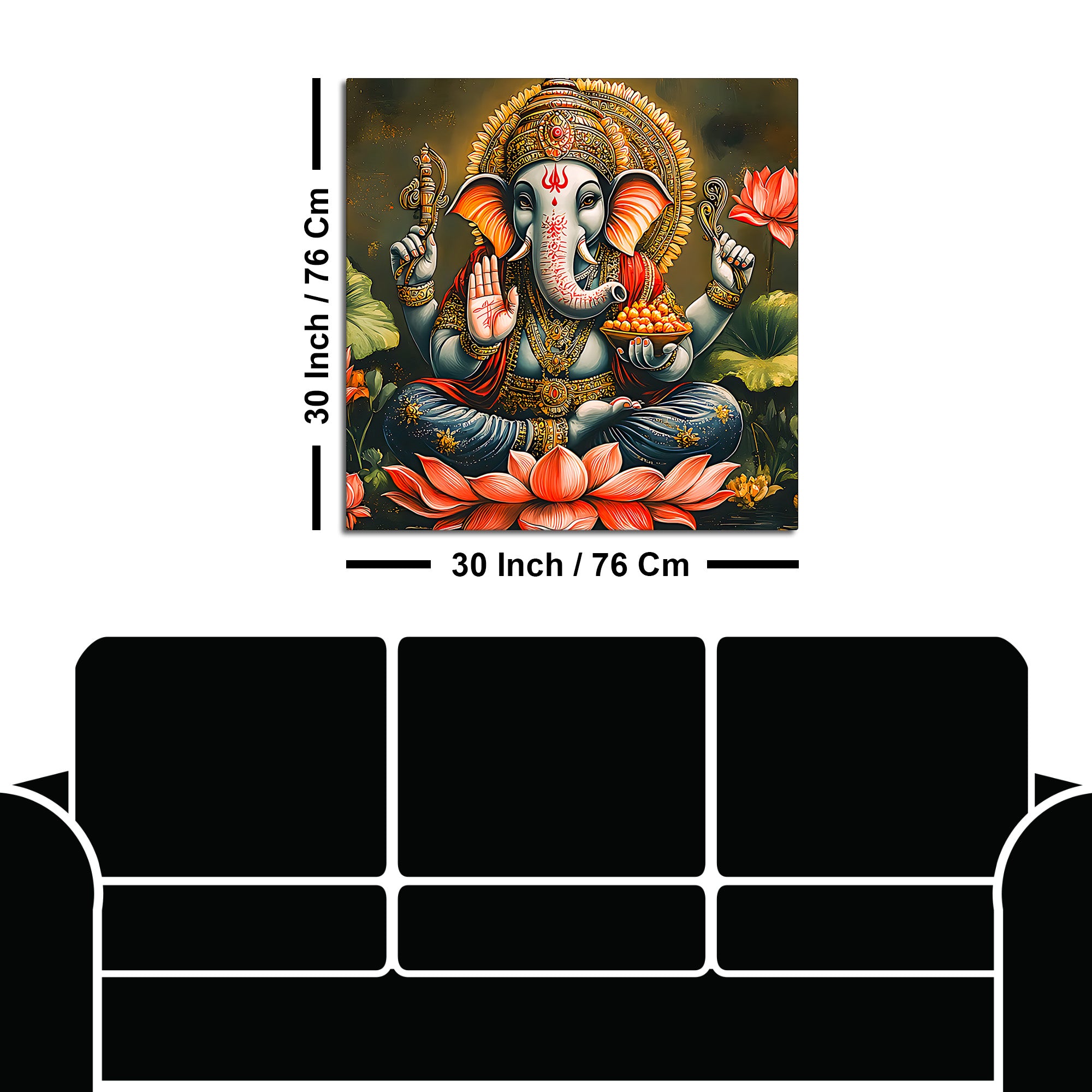 Divine Lord Ganpati Wall Décor Painting