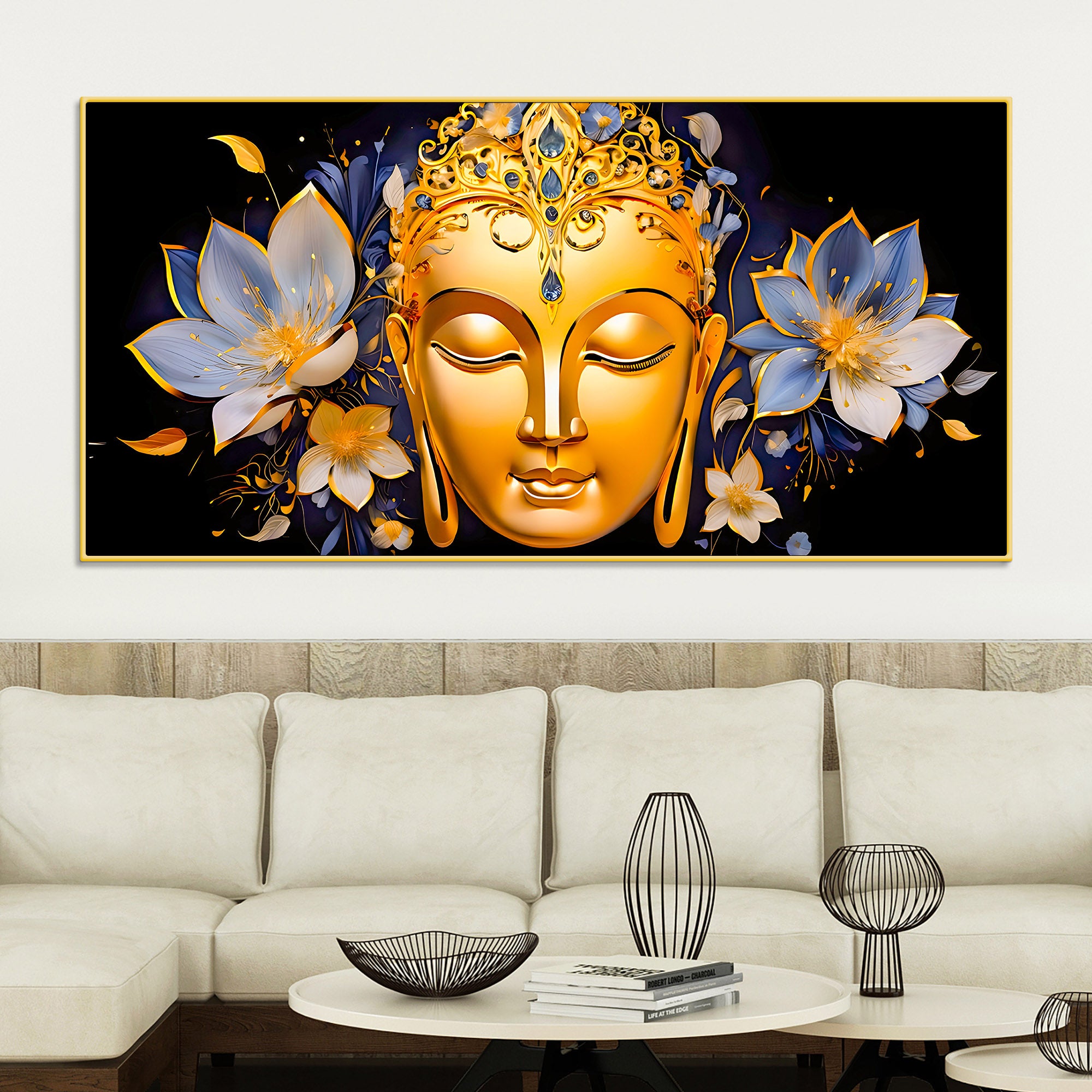 Divine Lord Gautam Buddha Wall Painting for Home