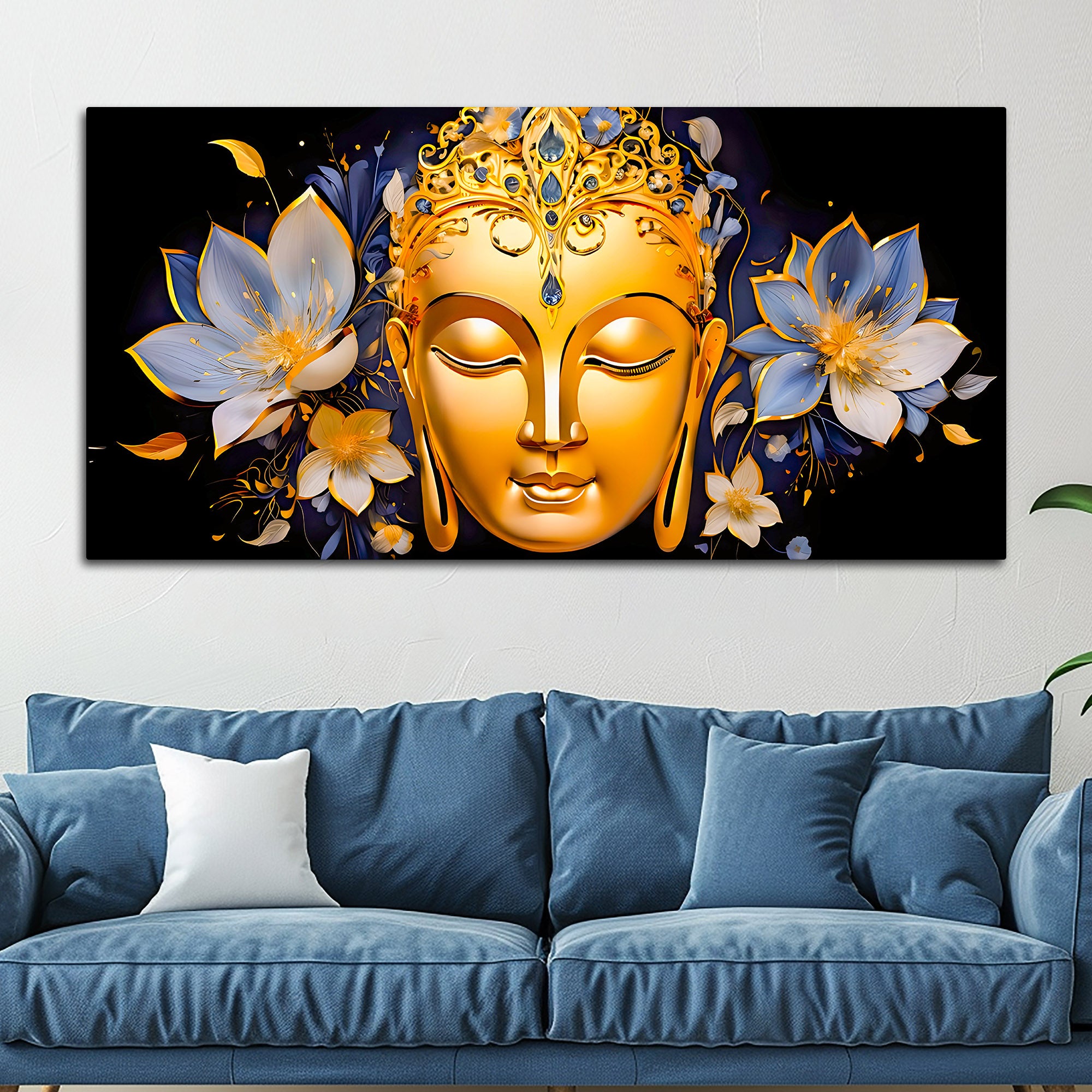 Divine Lord Gautam Buddha Wall Painting for Home