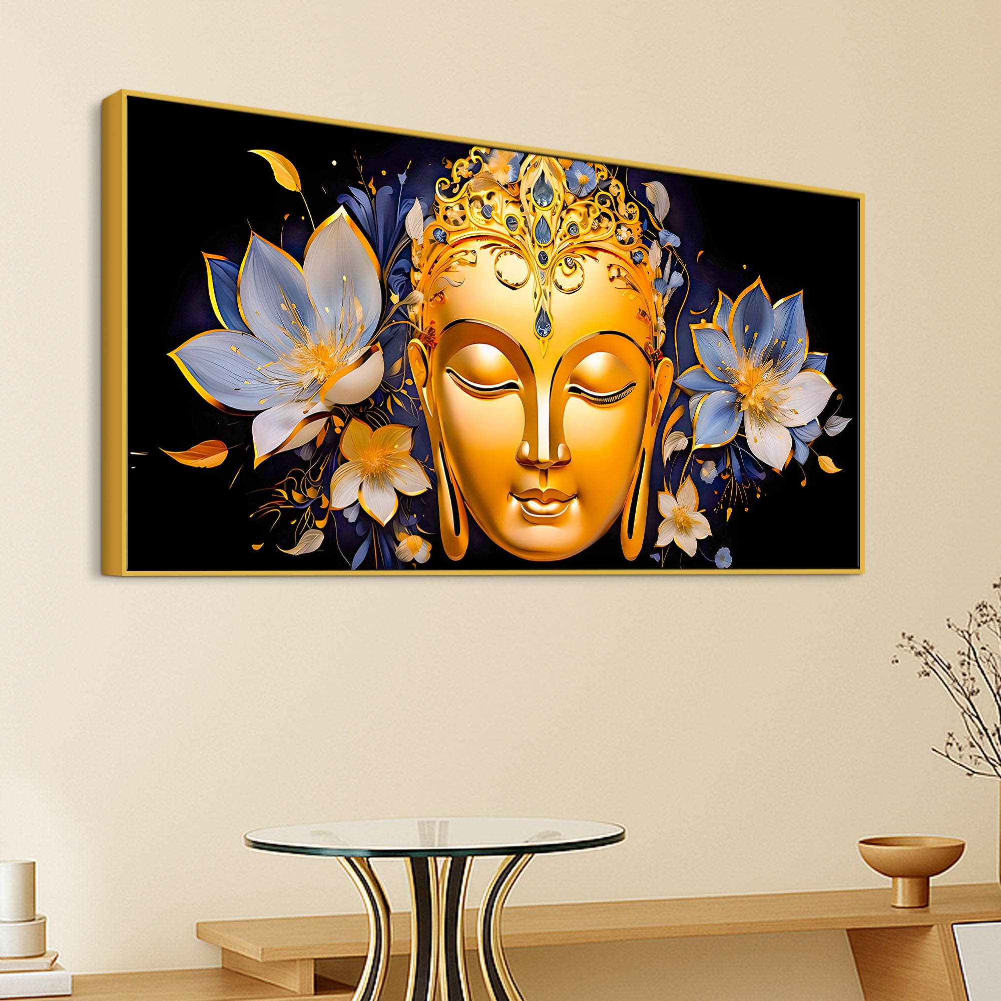 Divine Lord Gautam Buddha Wall Painting for Home