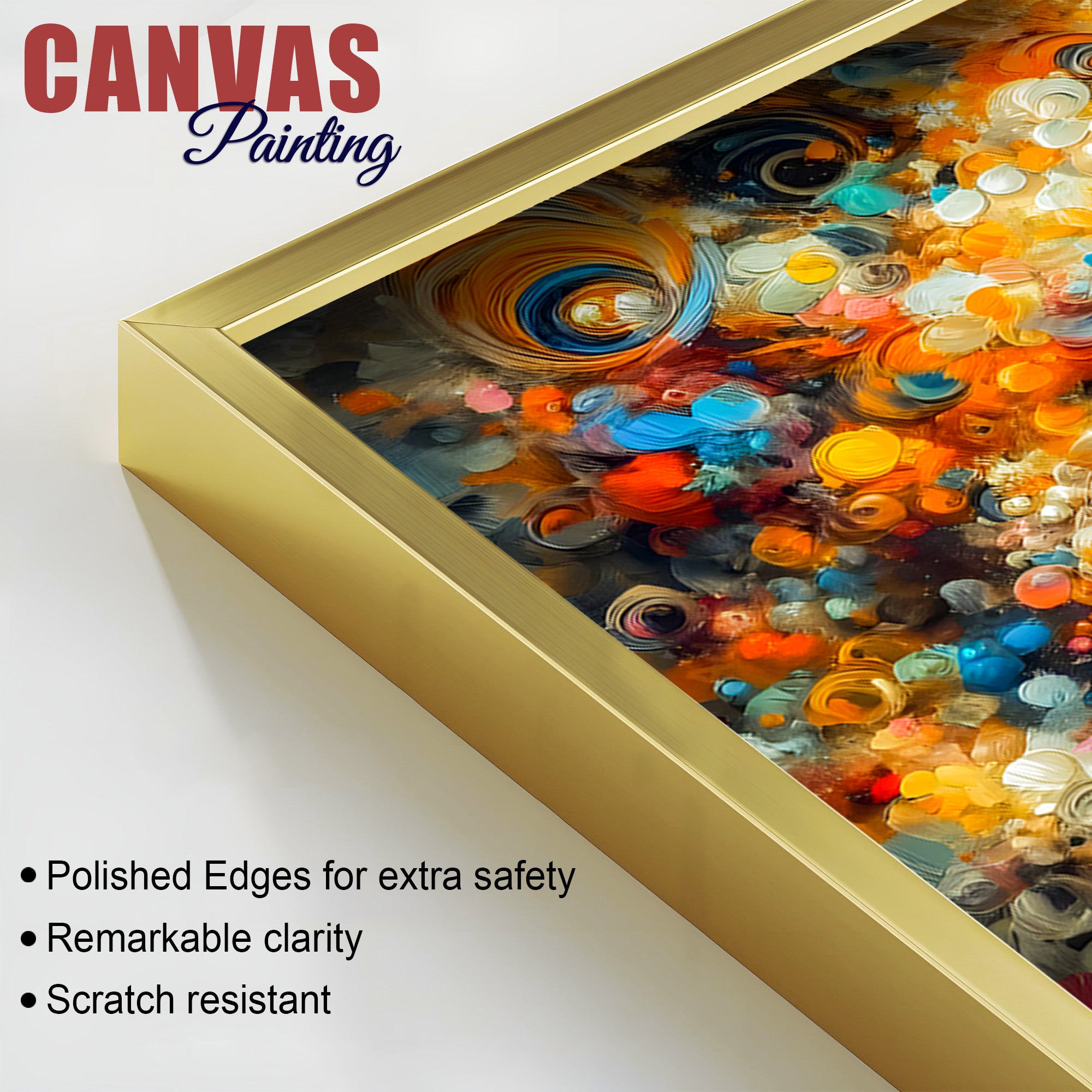 Divine Lord Krishna Colorful Abstract Canvas Wall Painting for Home & Offices