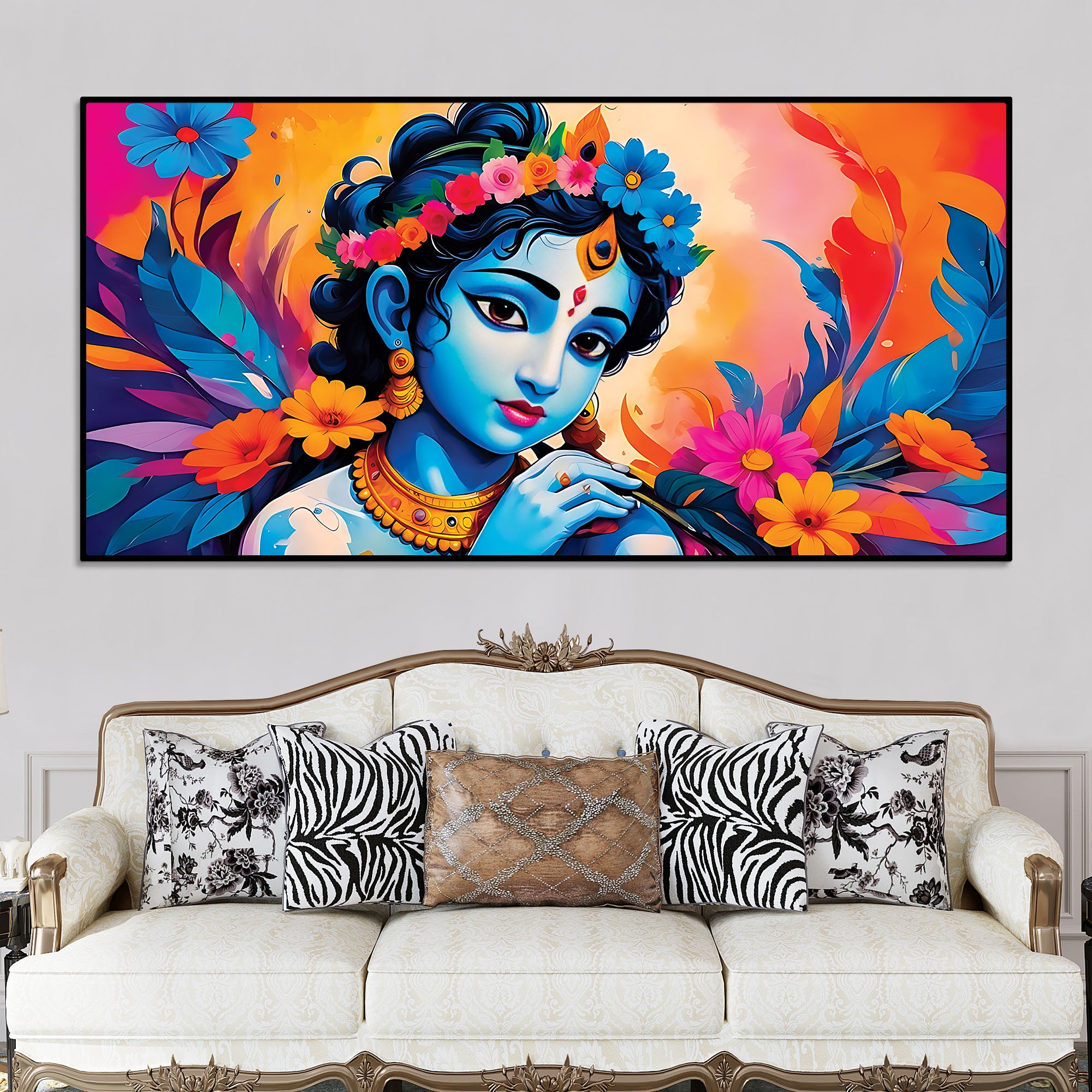 divine-lord-krishna-floral-canvas-wall-painting-for-home-decor