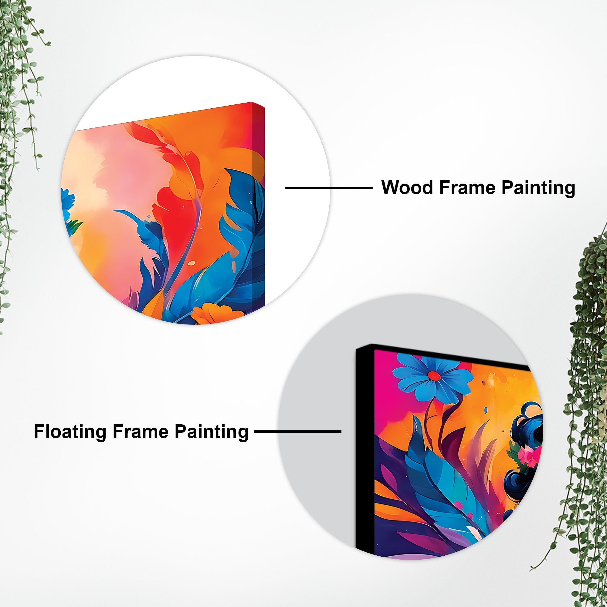 Divine Lord Krishna Floral Canvas Wall Painting for Home Decor