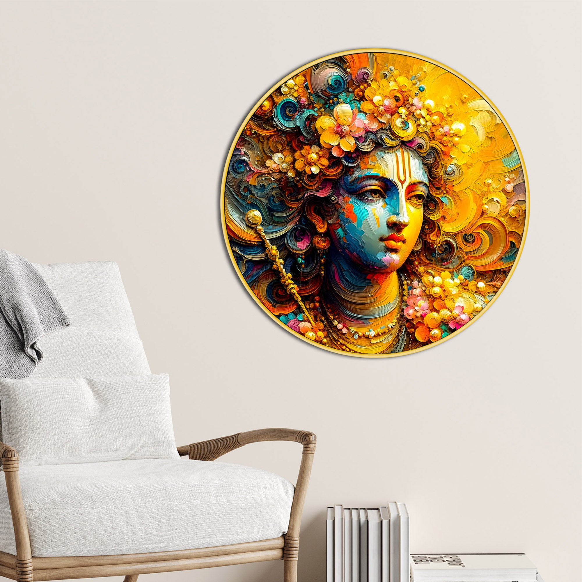 divine-lord-krishna-round-wall-painting