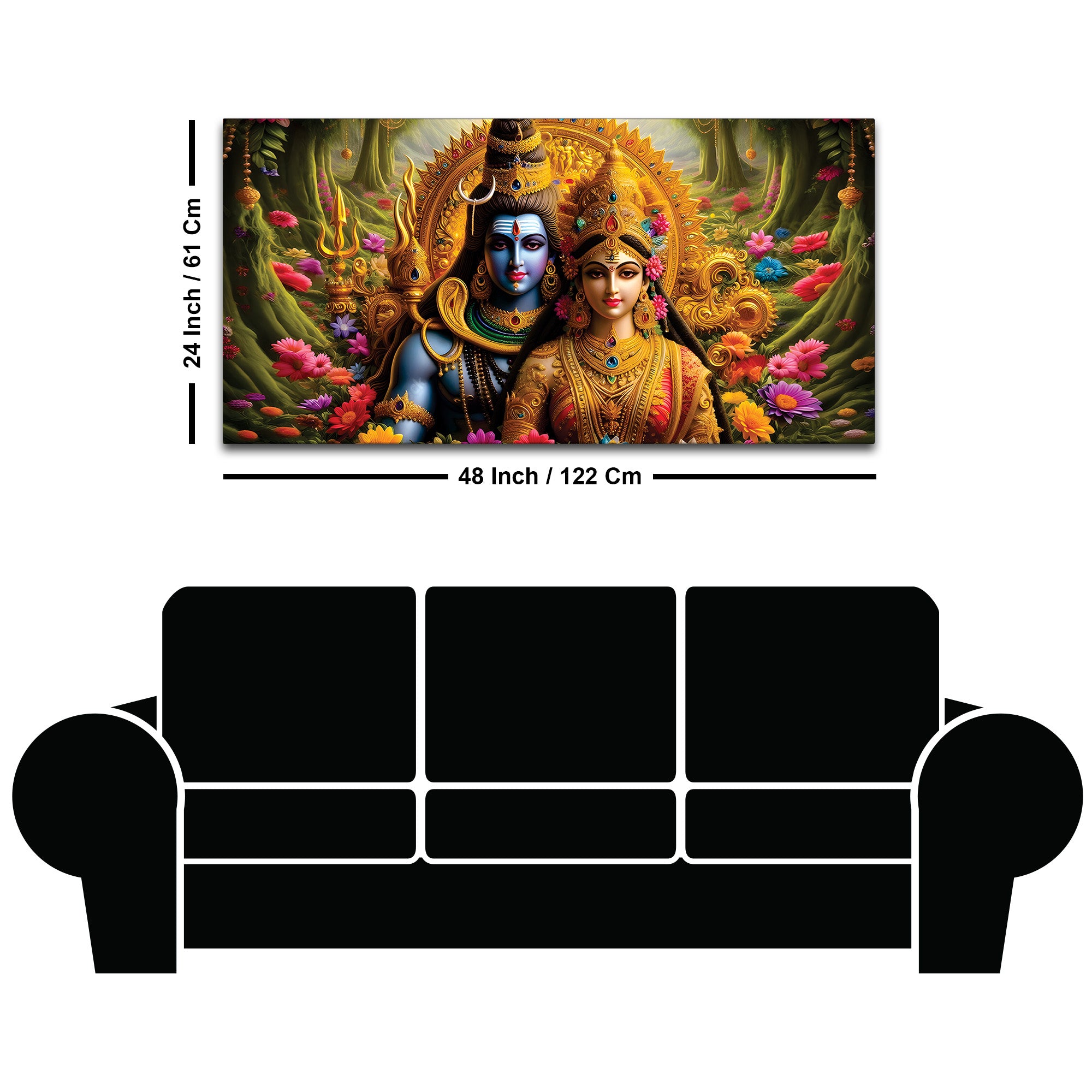 Divine Shiva Canvas Painting for Positive Energy Home Decor