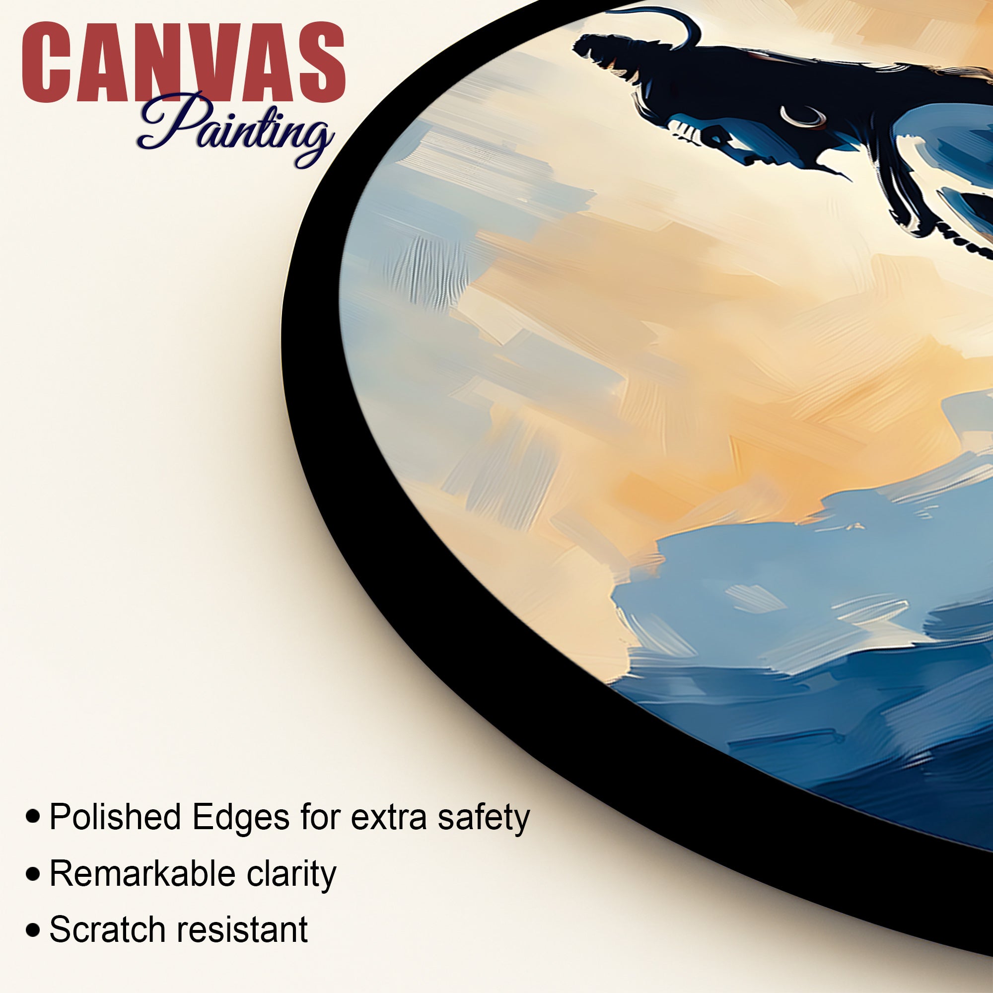 Divine Shiva Wall Art Round Painting Pooja Room & Living Room Decor