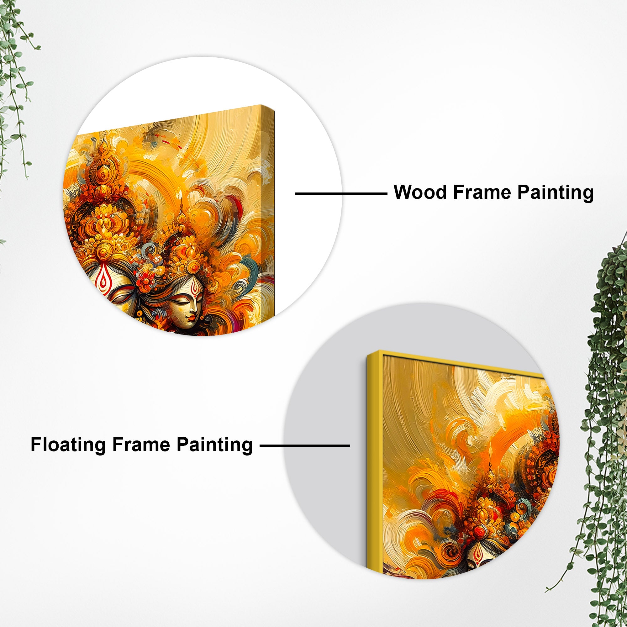 Divine Three Goddesses Canvas Wall Painting