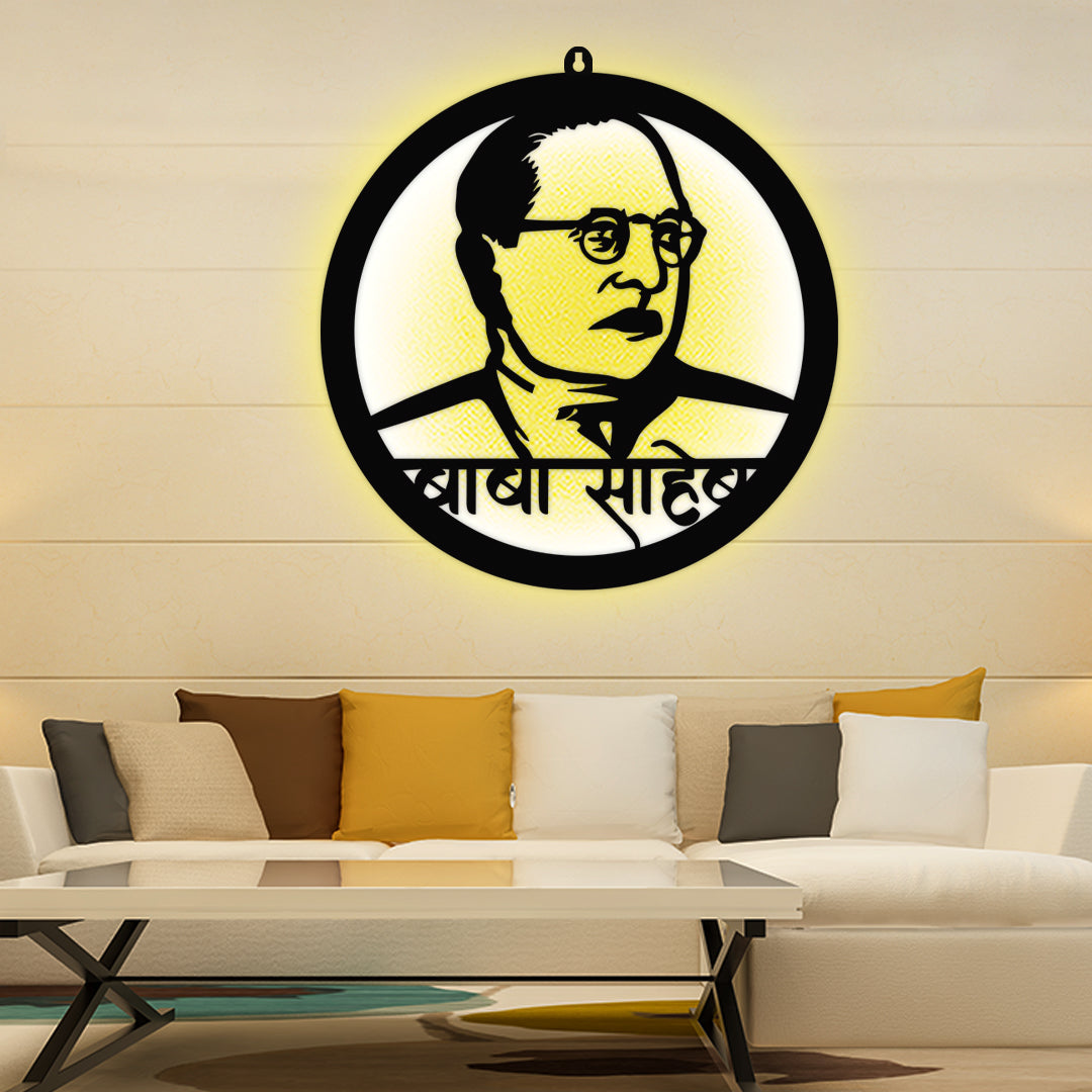 Dr. B. R. Ambedkar LED Wall Art Frame for Office and Wall Decor