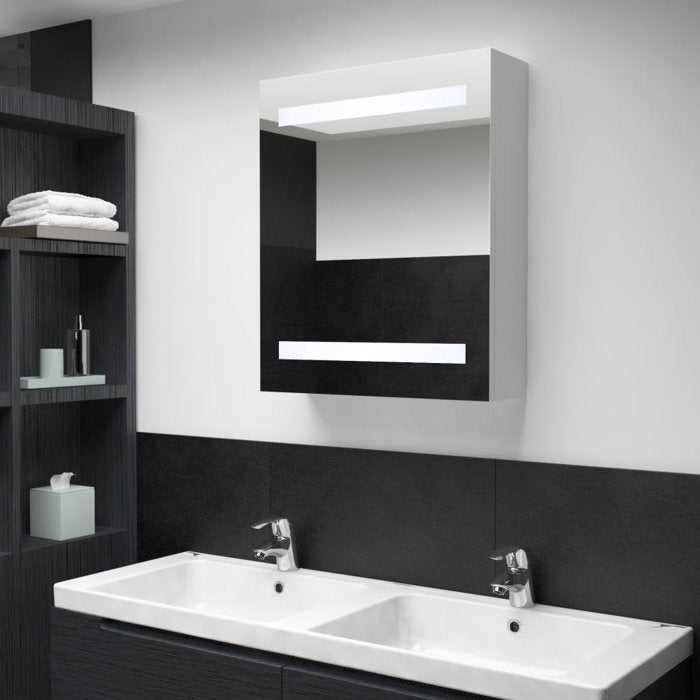 Dual LED Strip Design Bathroom Mirror Cabinet