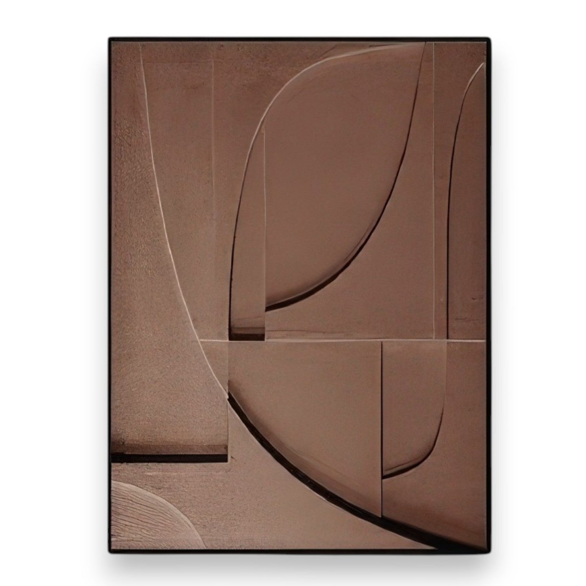 Earthform Geometry Textured Brown 3D Wall Art Home Decor