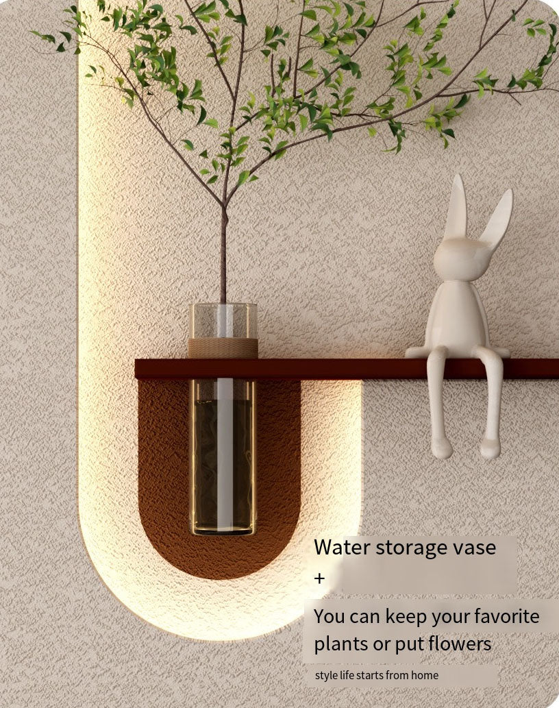 Elegant Decorative LED Light Wall Panel with Planter for Home & Office Spaces