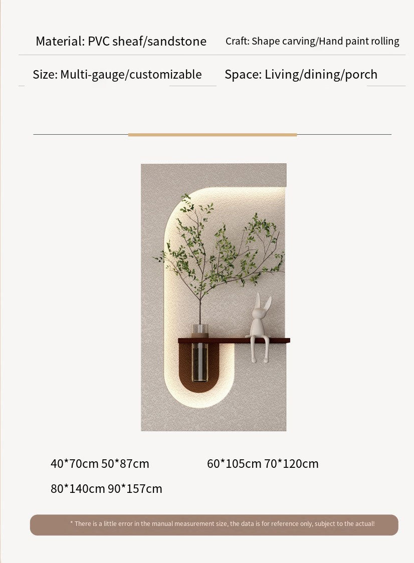 Elegant Decorative LED Light Wall Panel with Planter for Home & Office Spaces