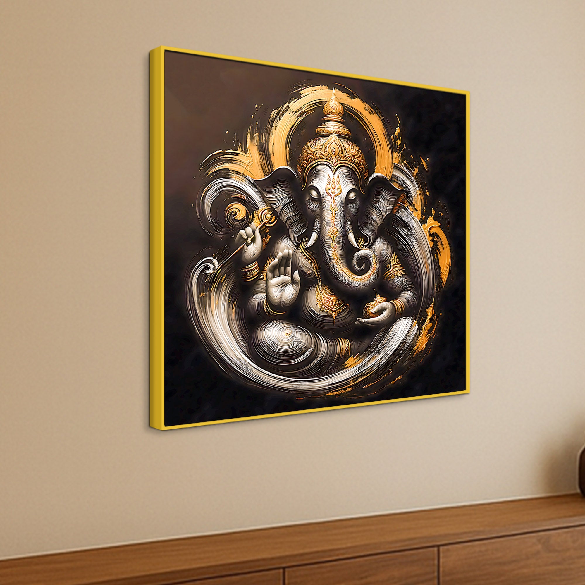 Elegant Ganesh Ji Painting