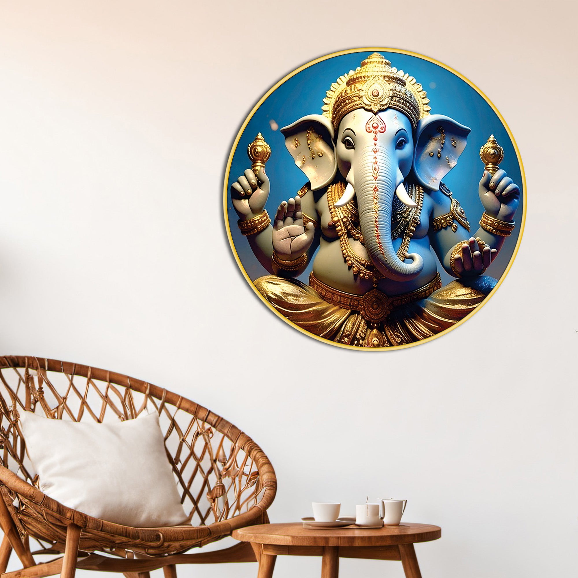 Elegant Ganesh Ji Spiritual Painting