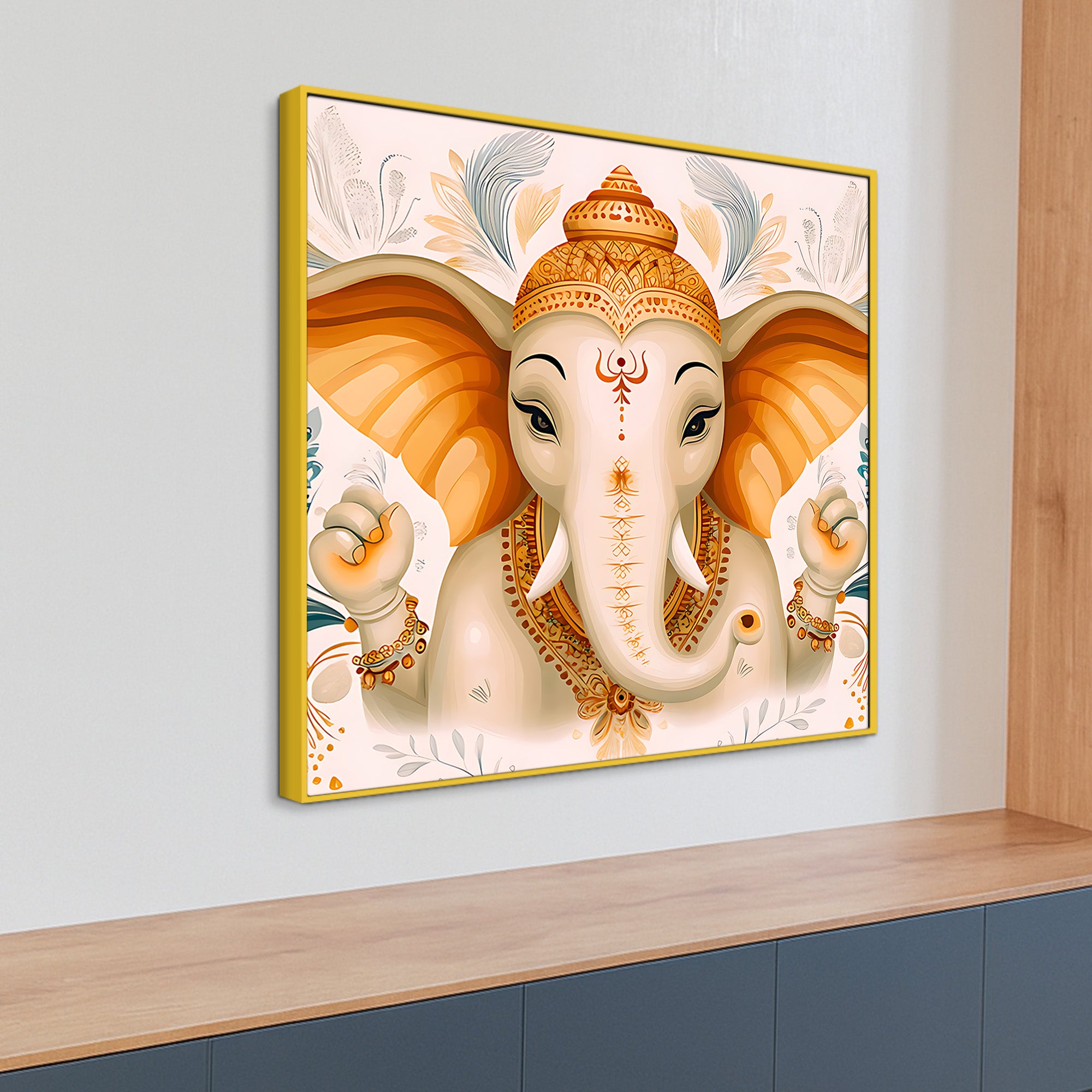 Elegant Ganesh Ji Wall Painting