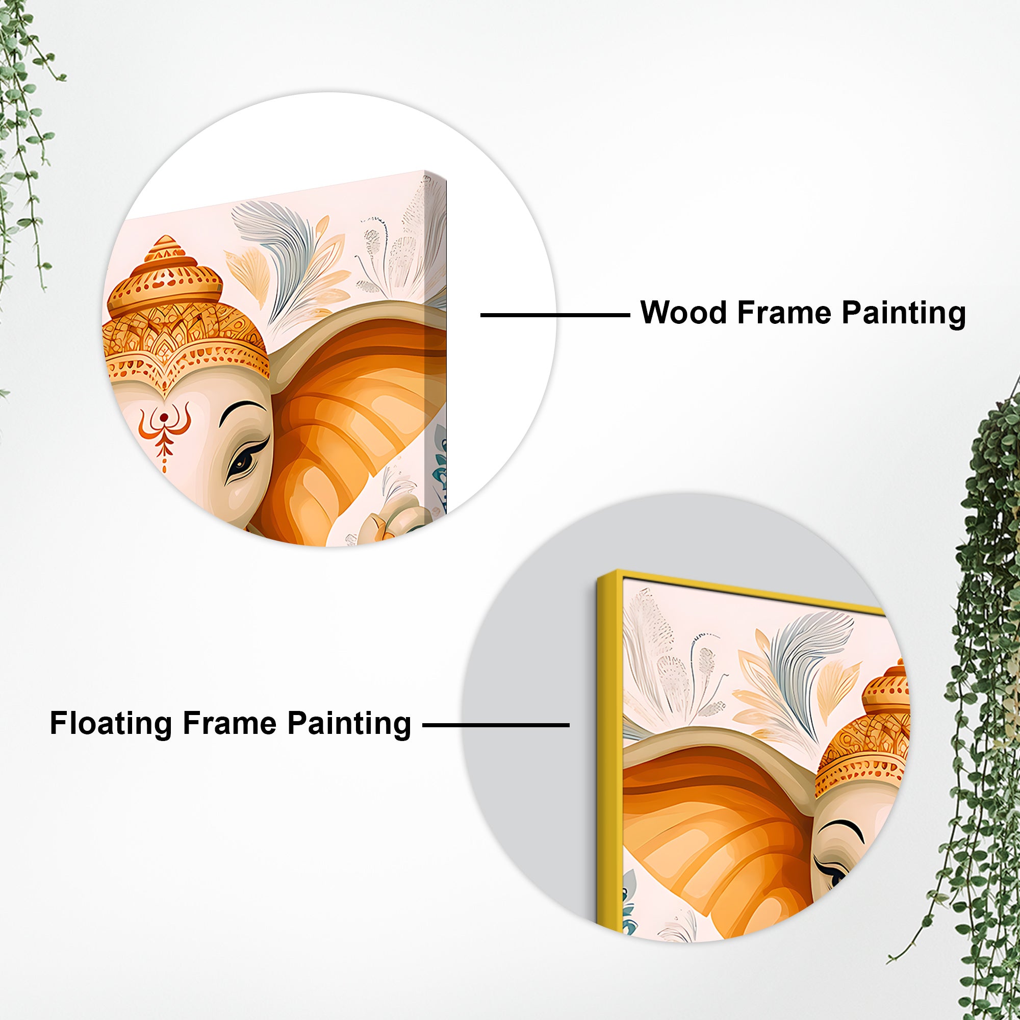 Elegant Ganesh Ji Wall Painting